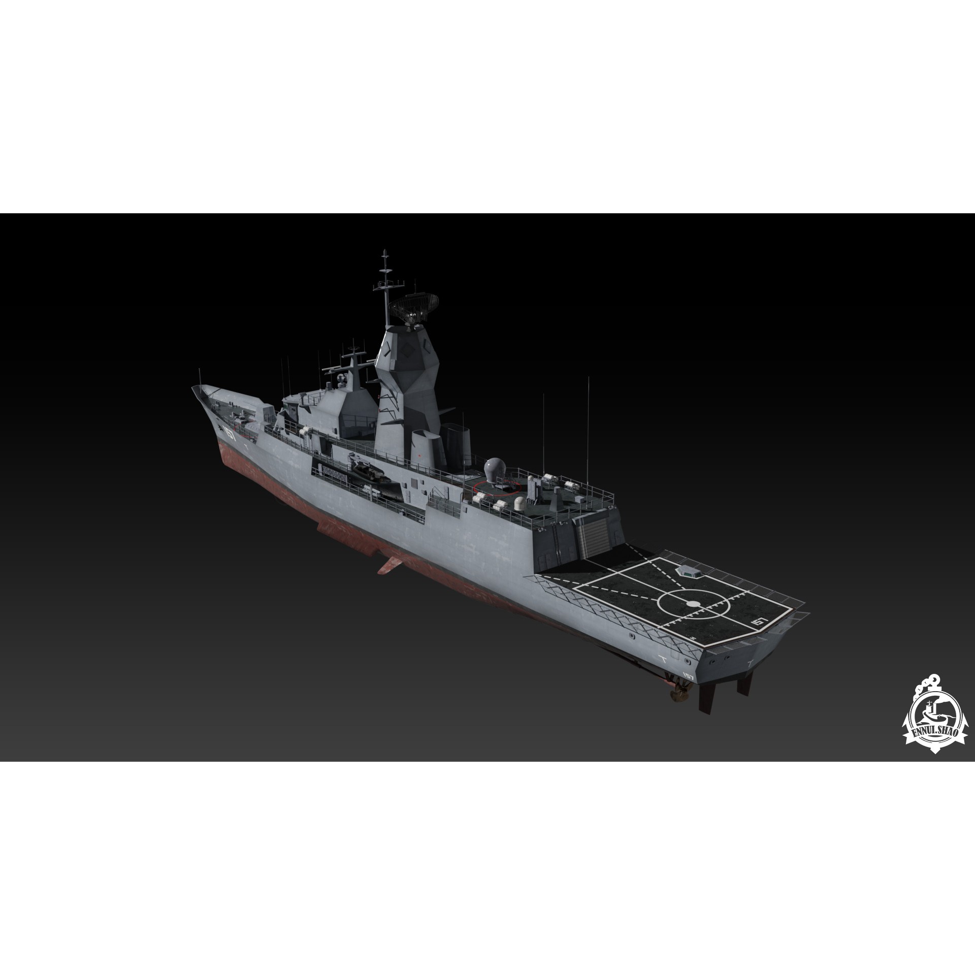 MEKO 200 Anzac Class - Low-Poly Game-Ready 3D Model - View 6