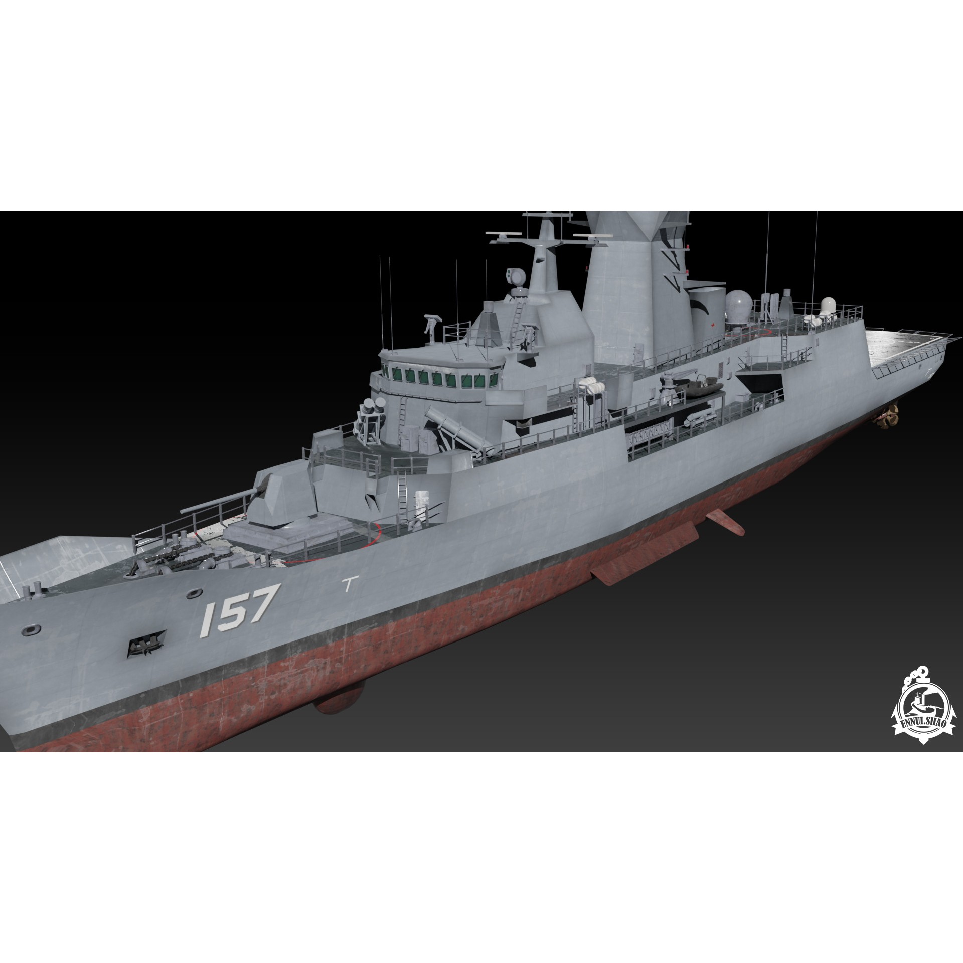 MEKO 200 Anzac Class - Low-Poly Game-Ready 3D Model - View 8