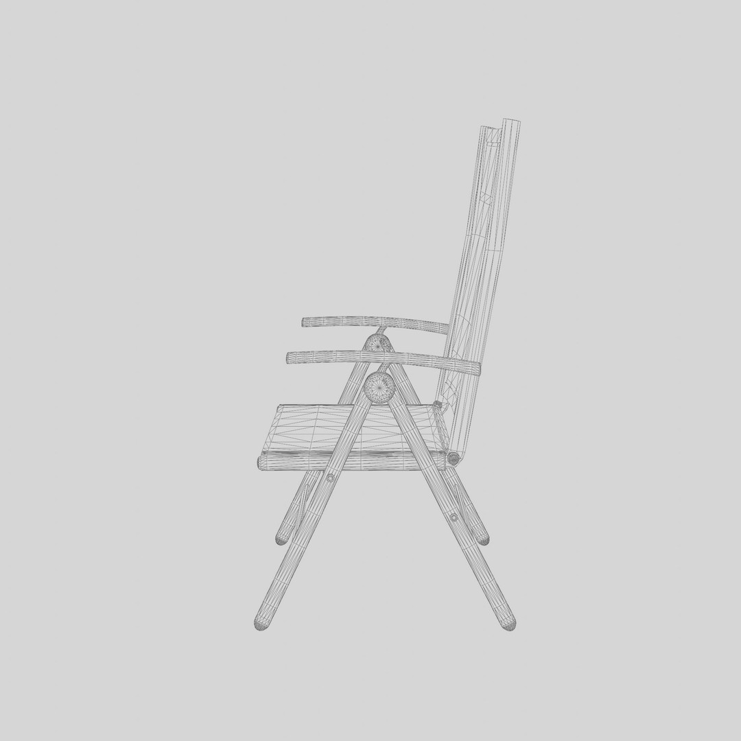 Blackstone Chair 3D Model – Low Poly PBR Asset for AR and VTO - View 8