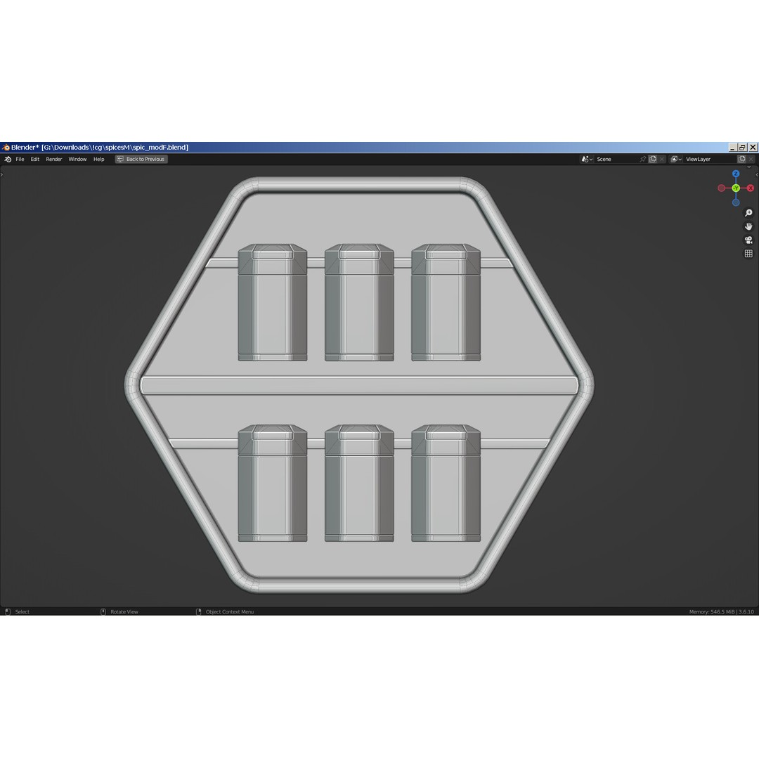 Modern Spice Rack 3D Model – Stylish Kitchen Furniture, FBX, Blender - View 4