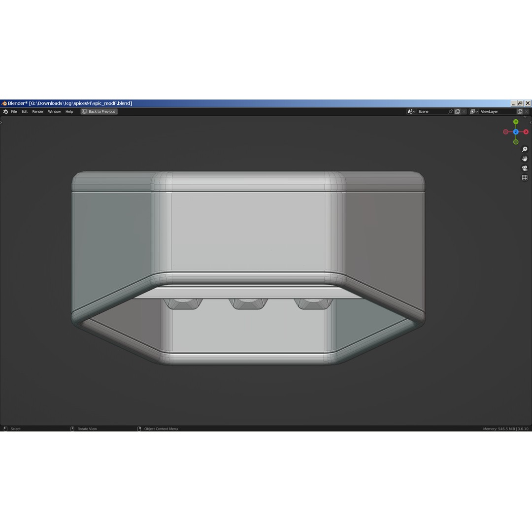 Modern Spice Rack 3D Model – Stylish Kitchen Furniture, FBX, Blender - View 6