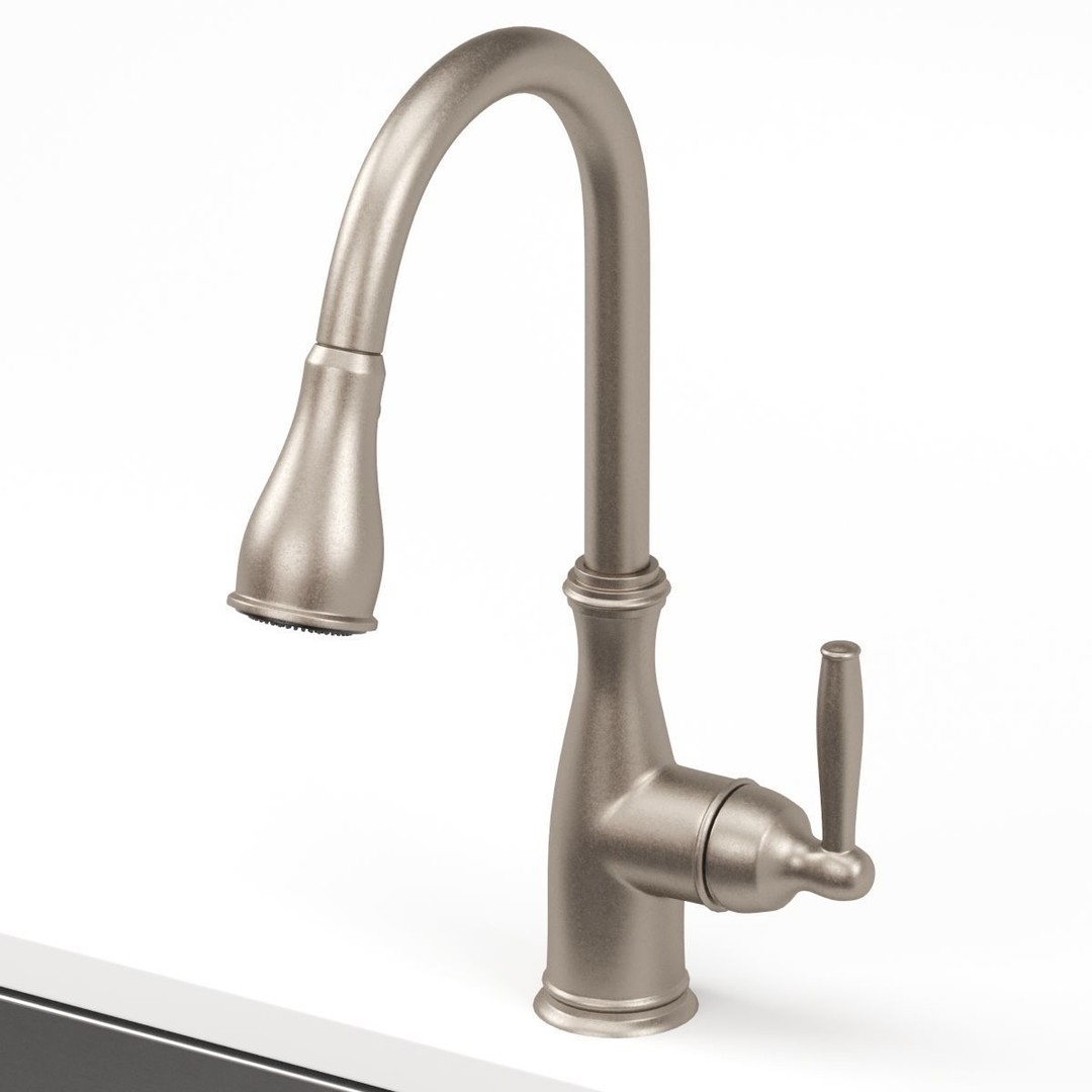 MOEN Kitchen Sink 3D Model – Modern Stainless Steel Design, FBX & OBJ - View 8