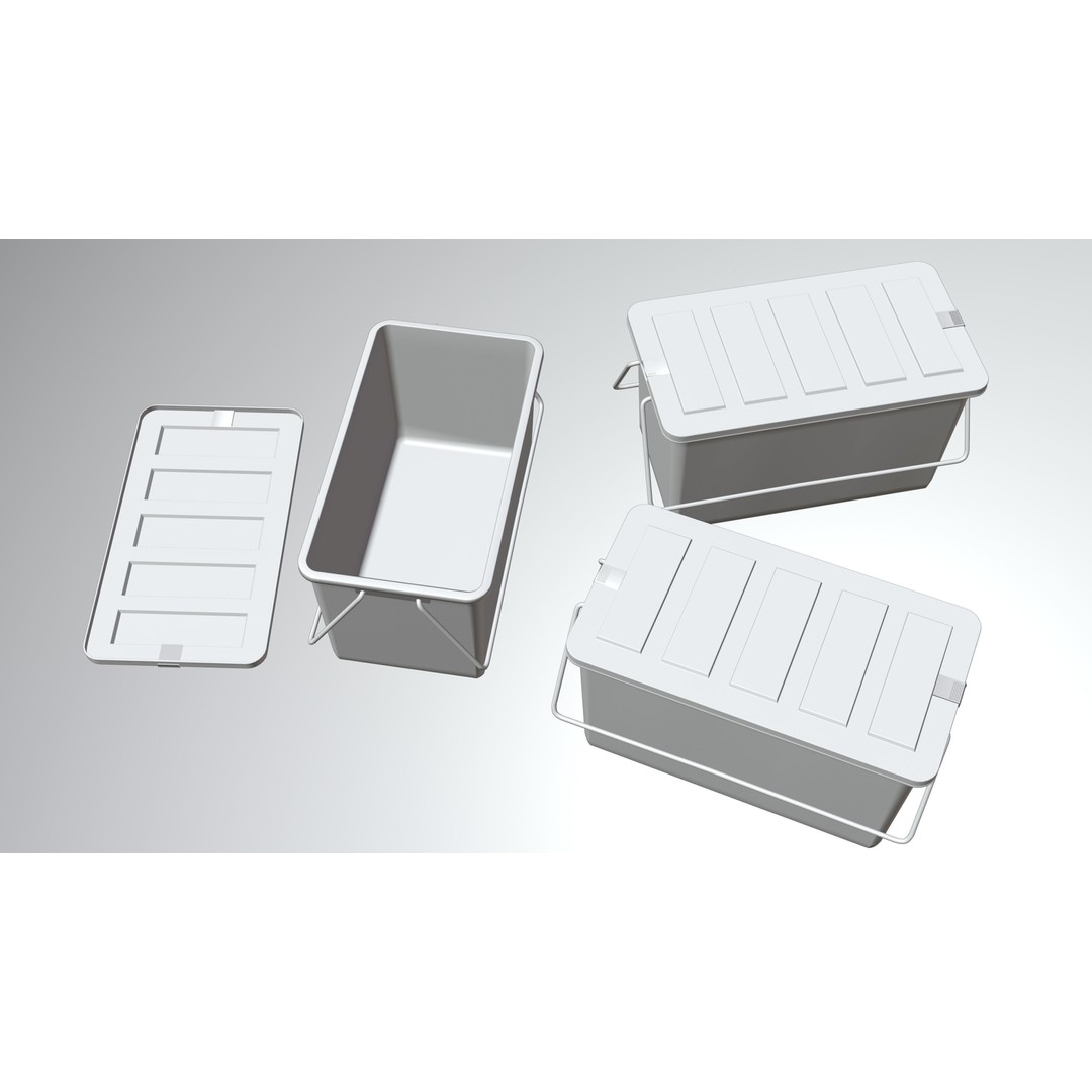 Plastic Box 3D Model – Low Poly Game-Ready Container Set, FBX, OBJ - View 8
