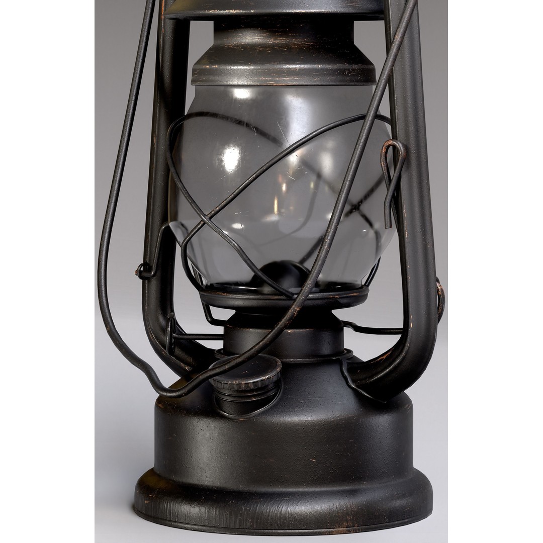 Old Lamp 3D Model – Low Poly Game-Ready Antique Light Asset, FBX - View 3