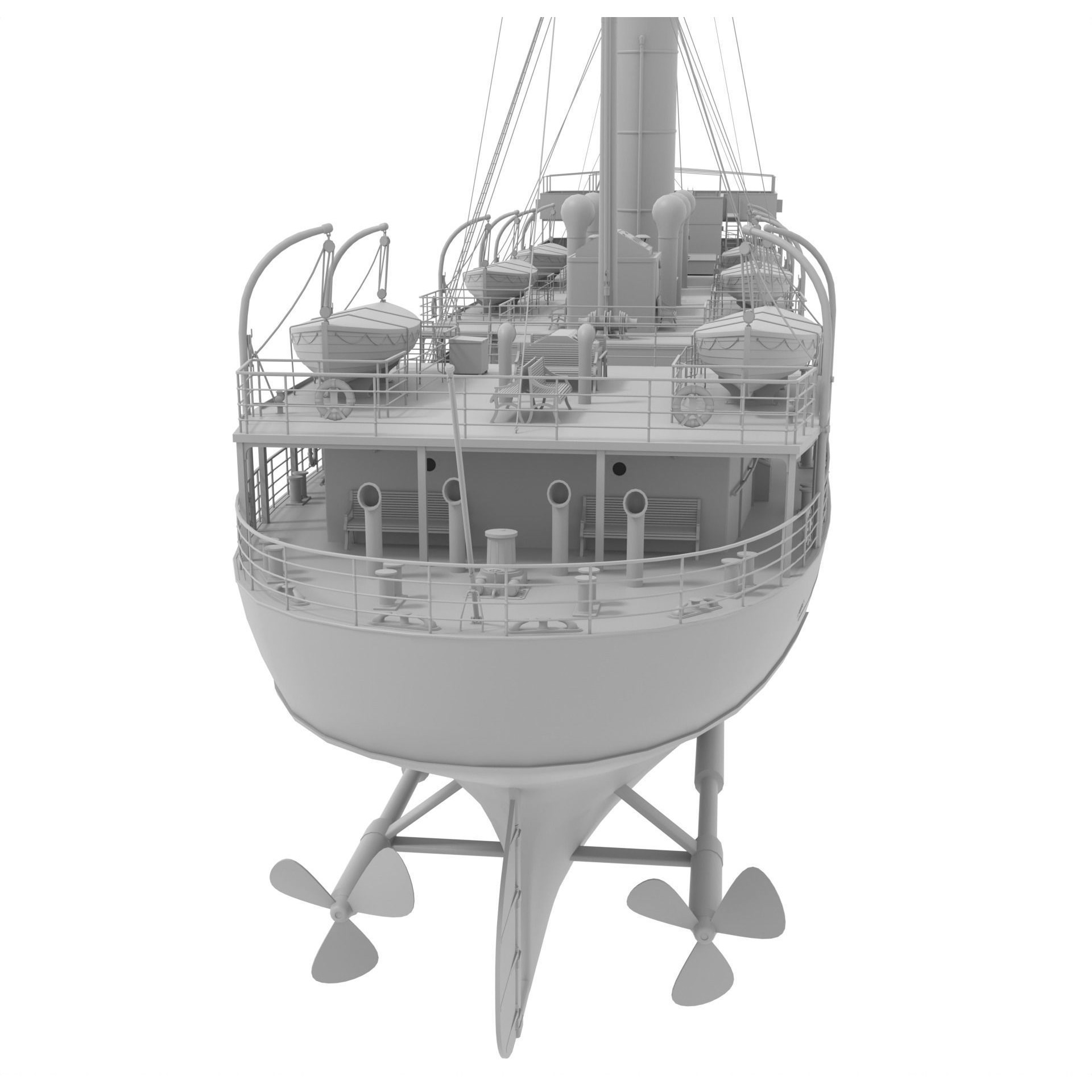 Steam Ship - Game-Ready 3D Model - View 13