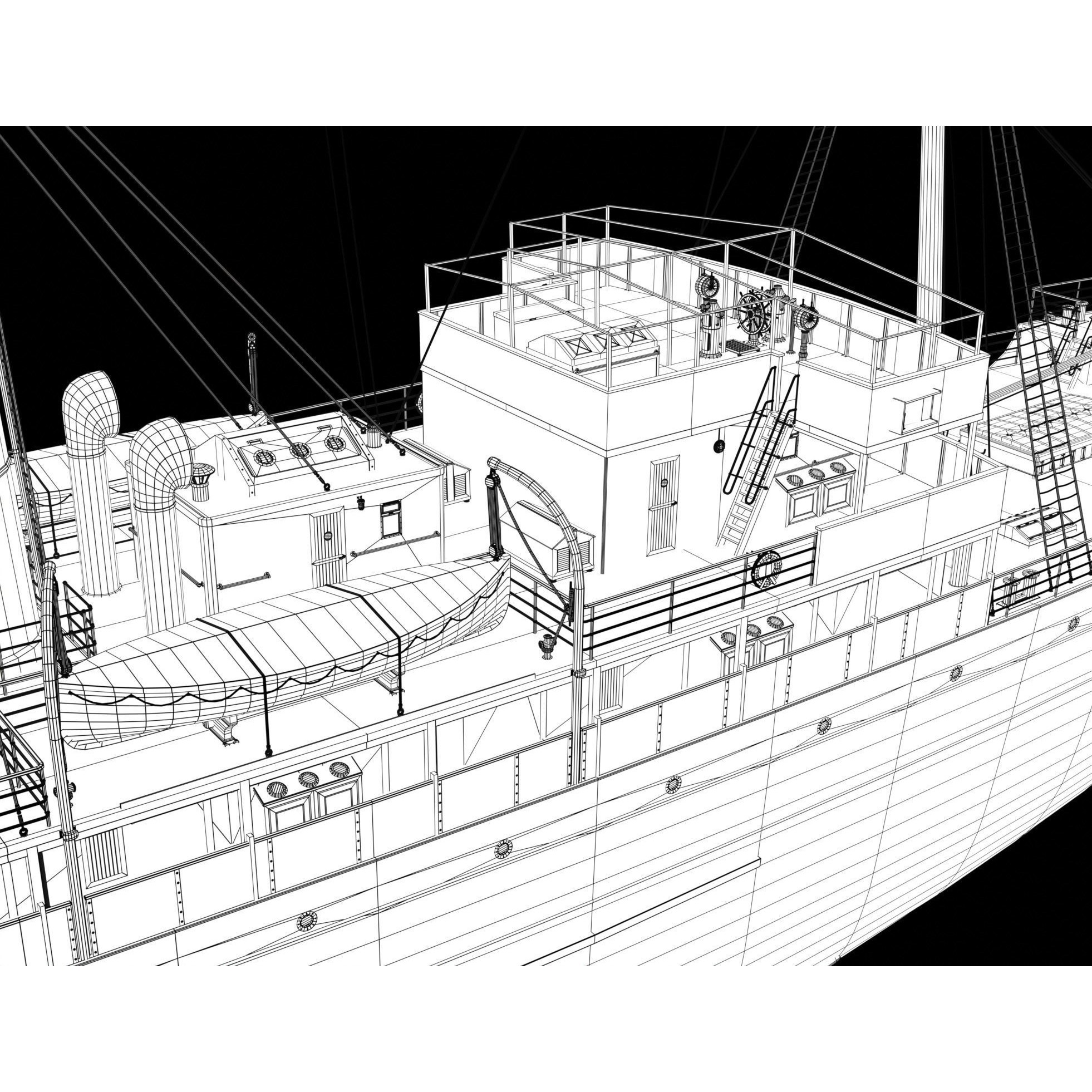 Steam Ship - Game-Ready 3D Model - View 17