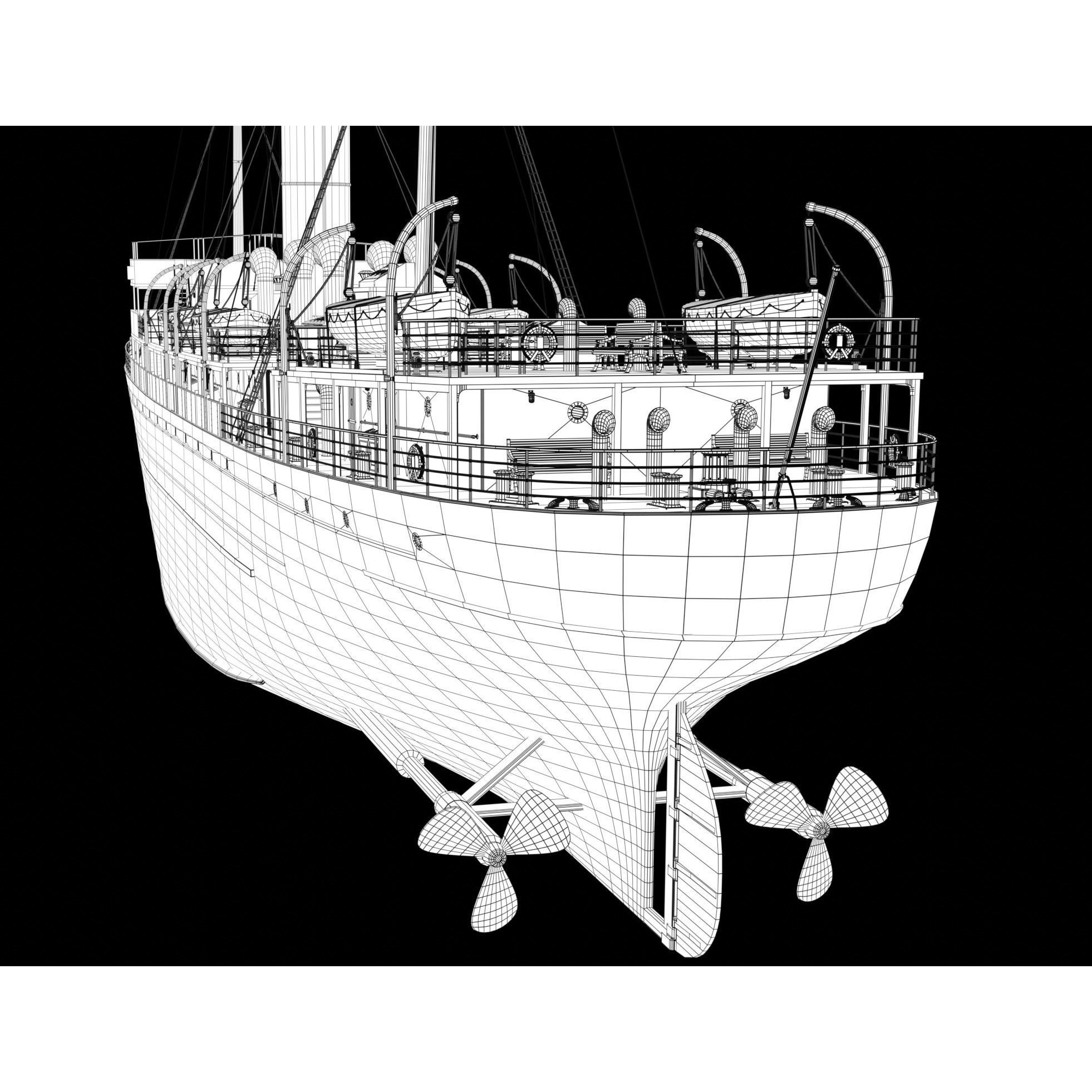 Steam Ship - Game-Ready 3D Model - View 18