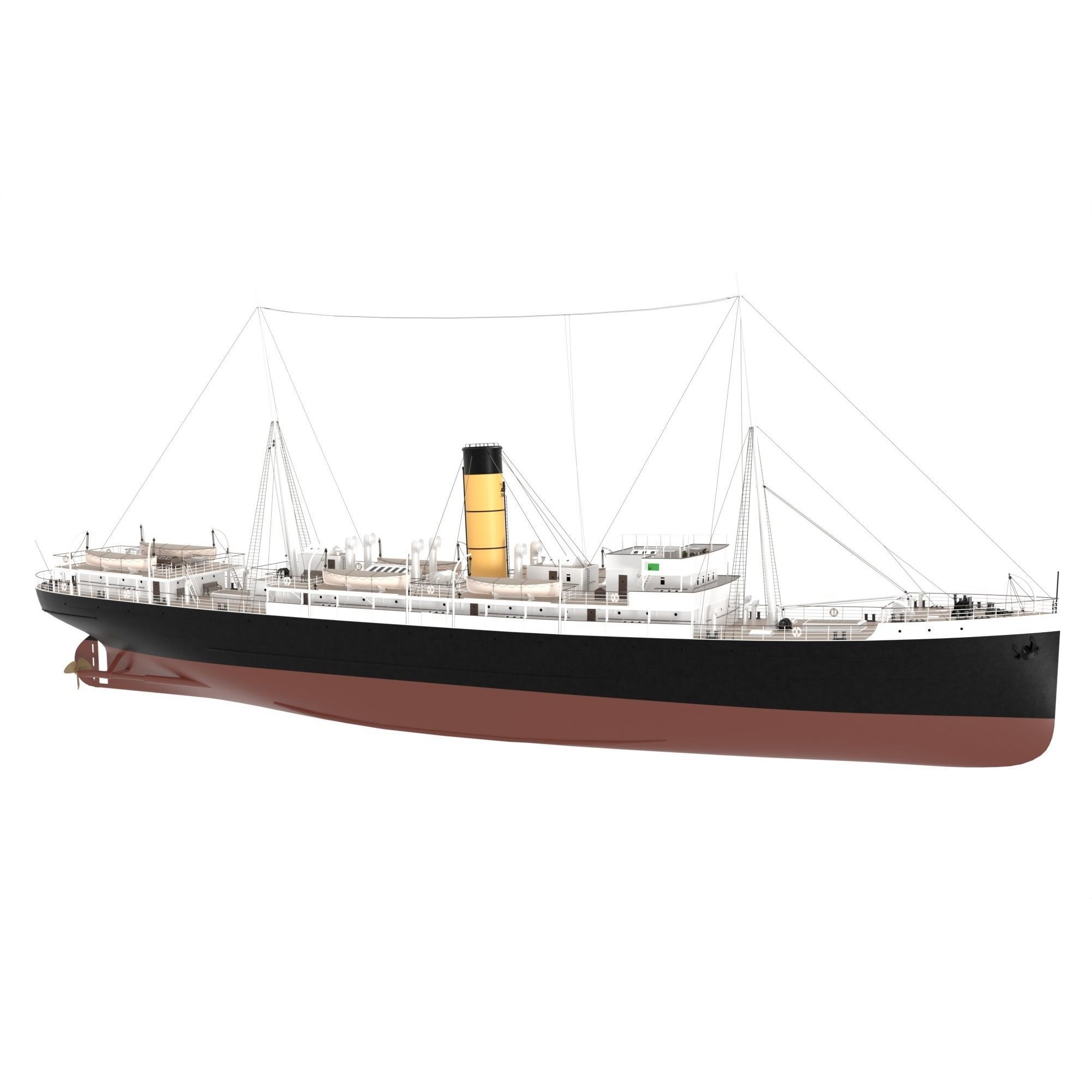 Steam Ship - Game-Ready 3D Model - View 2