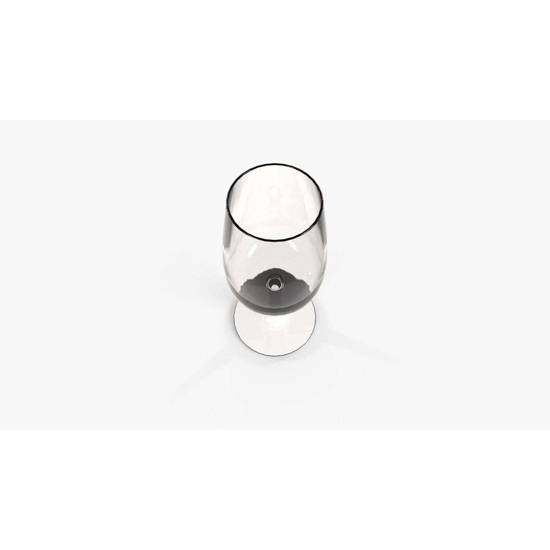 Port Wine Glass 3D Model – Low Poly PBR Kitchenware, FBX, OBJ - View 4