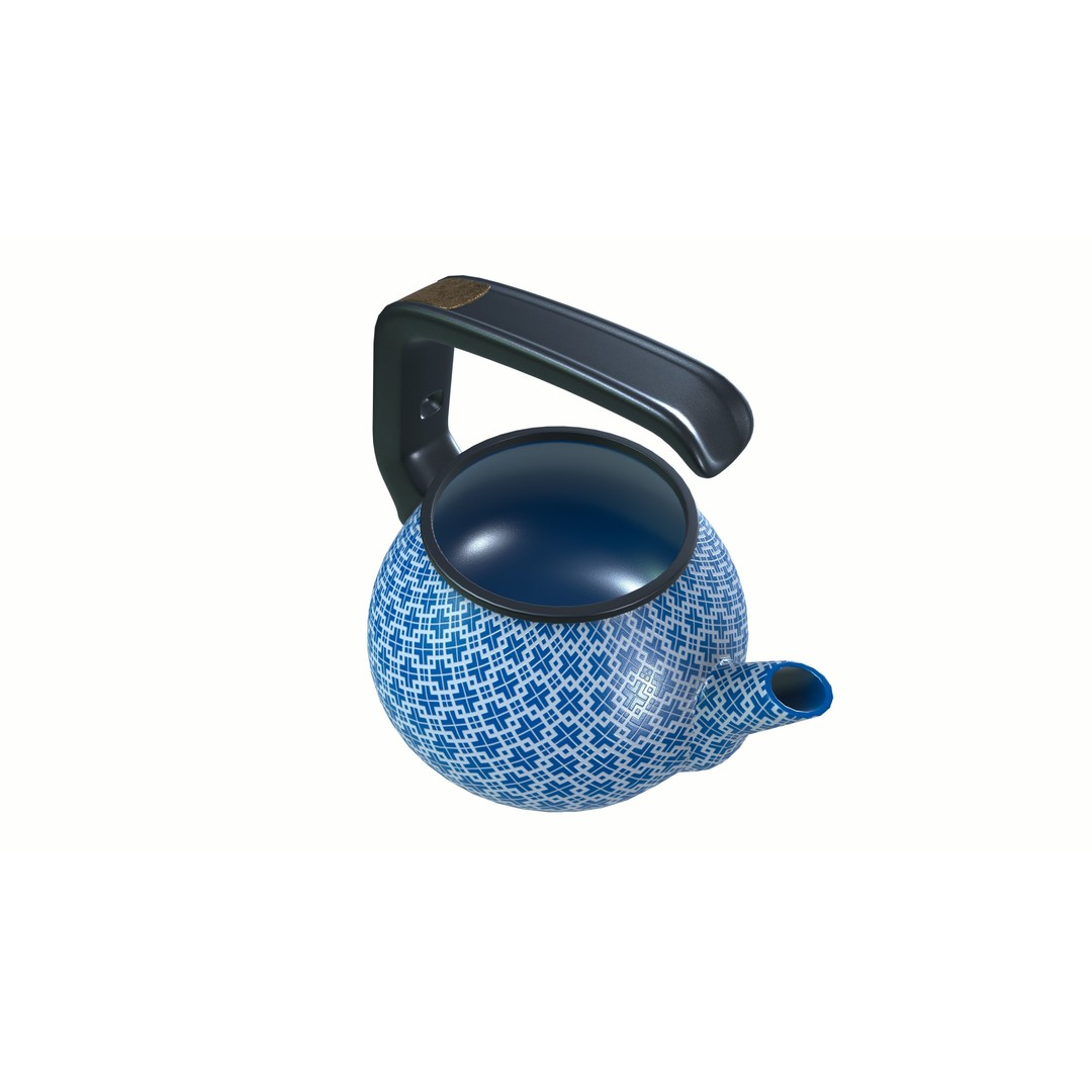 Teapot 3D Model – Elegant Ceramic Kitchenware with PBR Textures - View 10