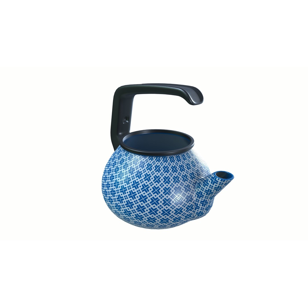 Teapot 3D Model – Elegant Ceramic Kitchenware with PBR Textures - View 5