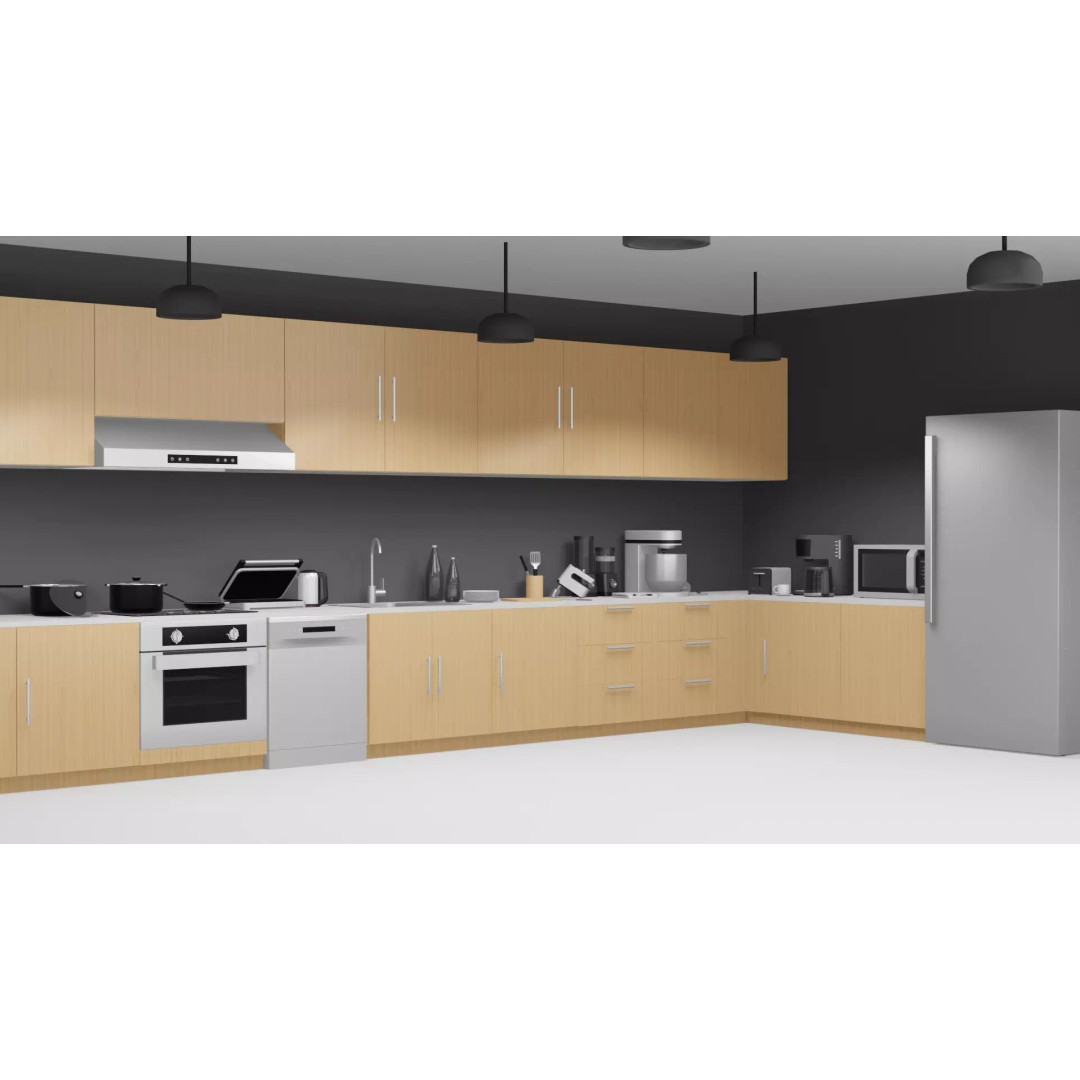 Kitchen Pack 3D Model – Low Poly Game Ready Asset, FBX, Blender - View 3