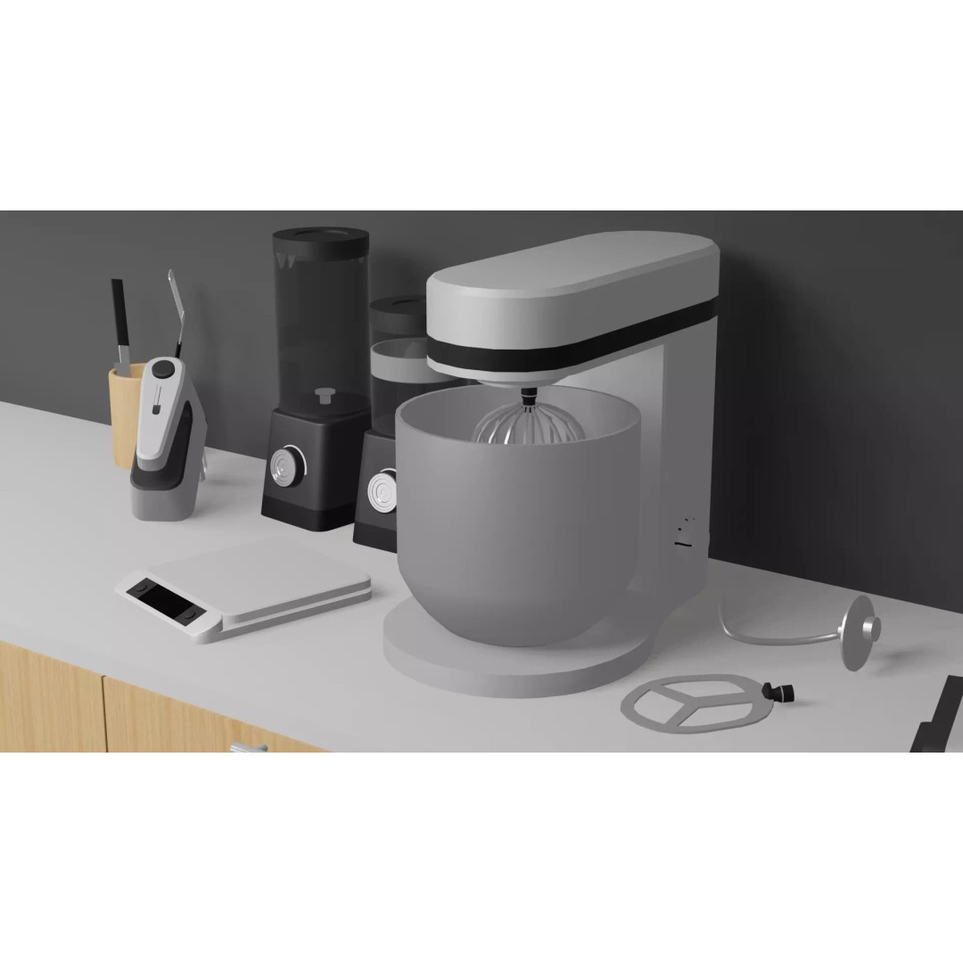 Kitchen Pack 3D Model – Low Poly Game Ready Asset, FBX, Blender - View 5