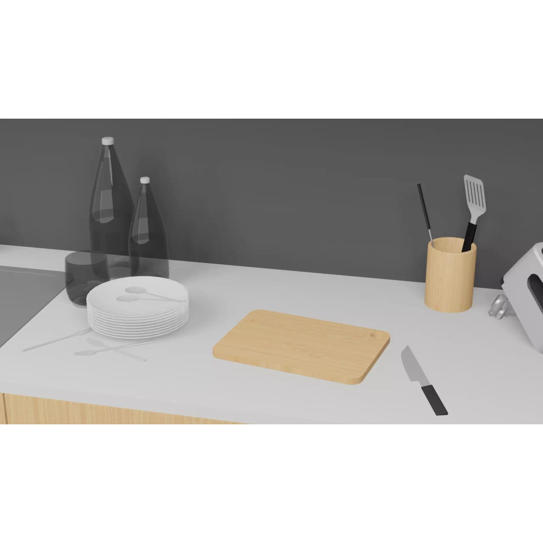 Kitchen Pack 3D Model – Low Poly Game Ready Asset, FBX, Blender - View 6