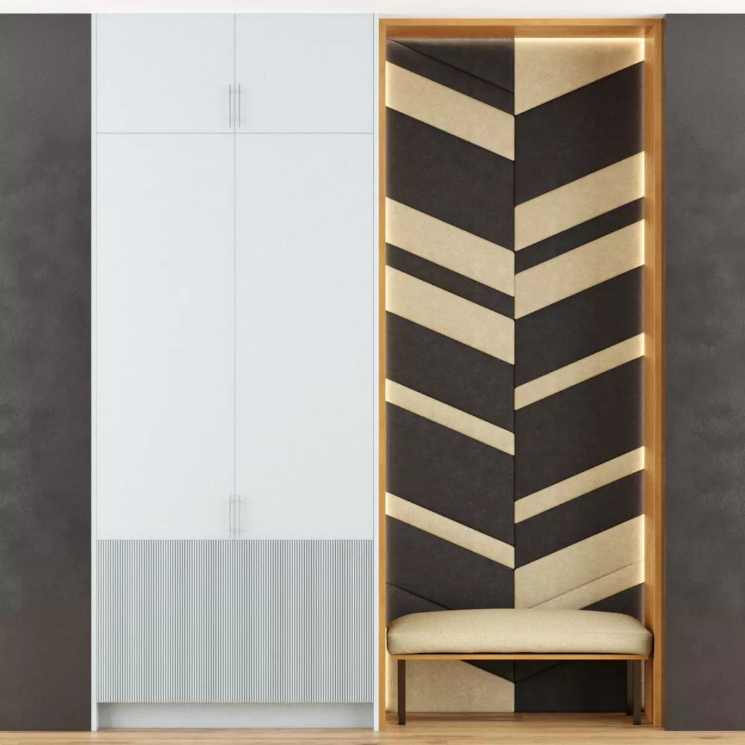 Hall Furniture 3D Model – Contemporary Wardrobe Set, FBX, OBJ - View 2
