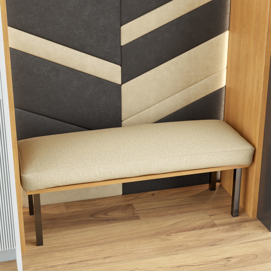 Hall Furniture 3D Model – Contemporary Wardrobe Set, FBX, OBJ - View 8