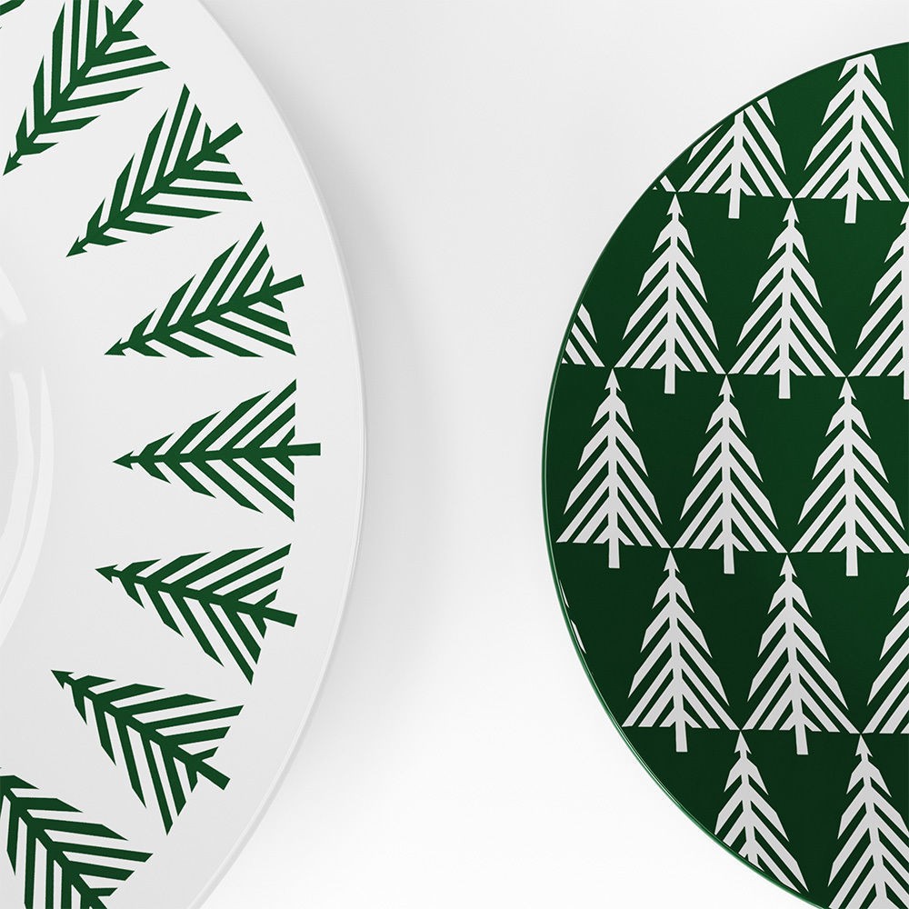 Green Forest Dinnerware Collection 3D Model – PBR Kitchenware, FBX, OBJ - View 7