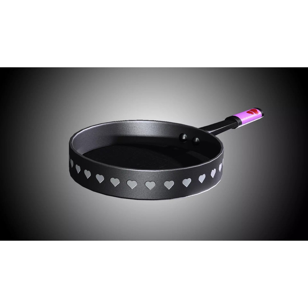 Frying Pan 3D Model – Low Poly Kitchenware for Game Ready Rendering - View 3