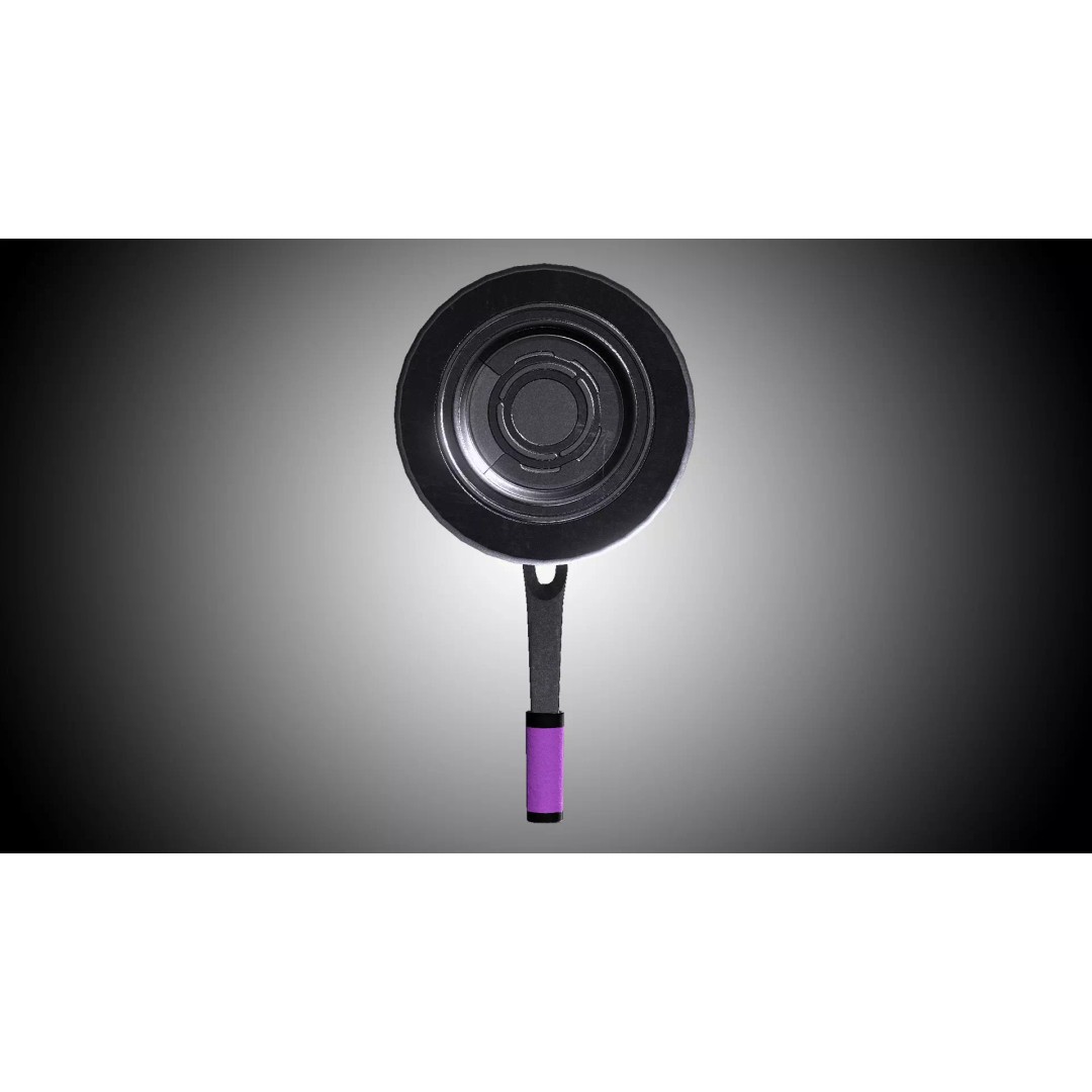 Frying Pan 3D Model – Low Poly Kitchenware for Game Ready Rendering - View 9