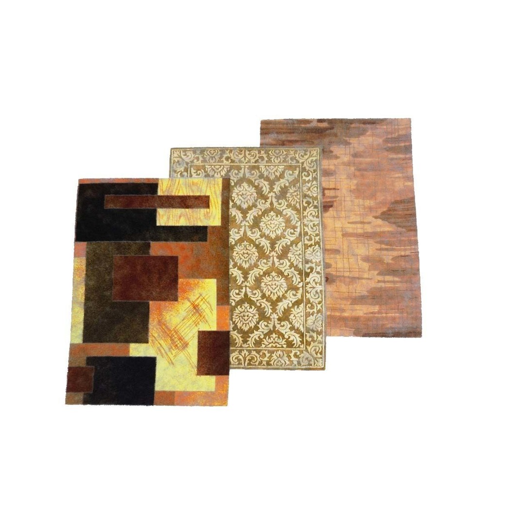 Carpet 3D Model – Low Poly Interior Asset, FBX, OBJ, Archviz - View 6