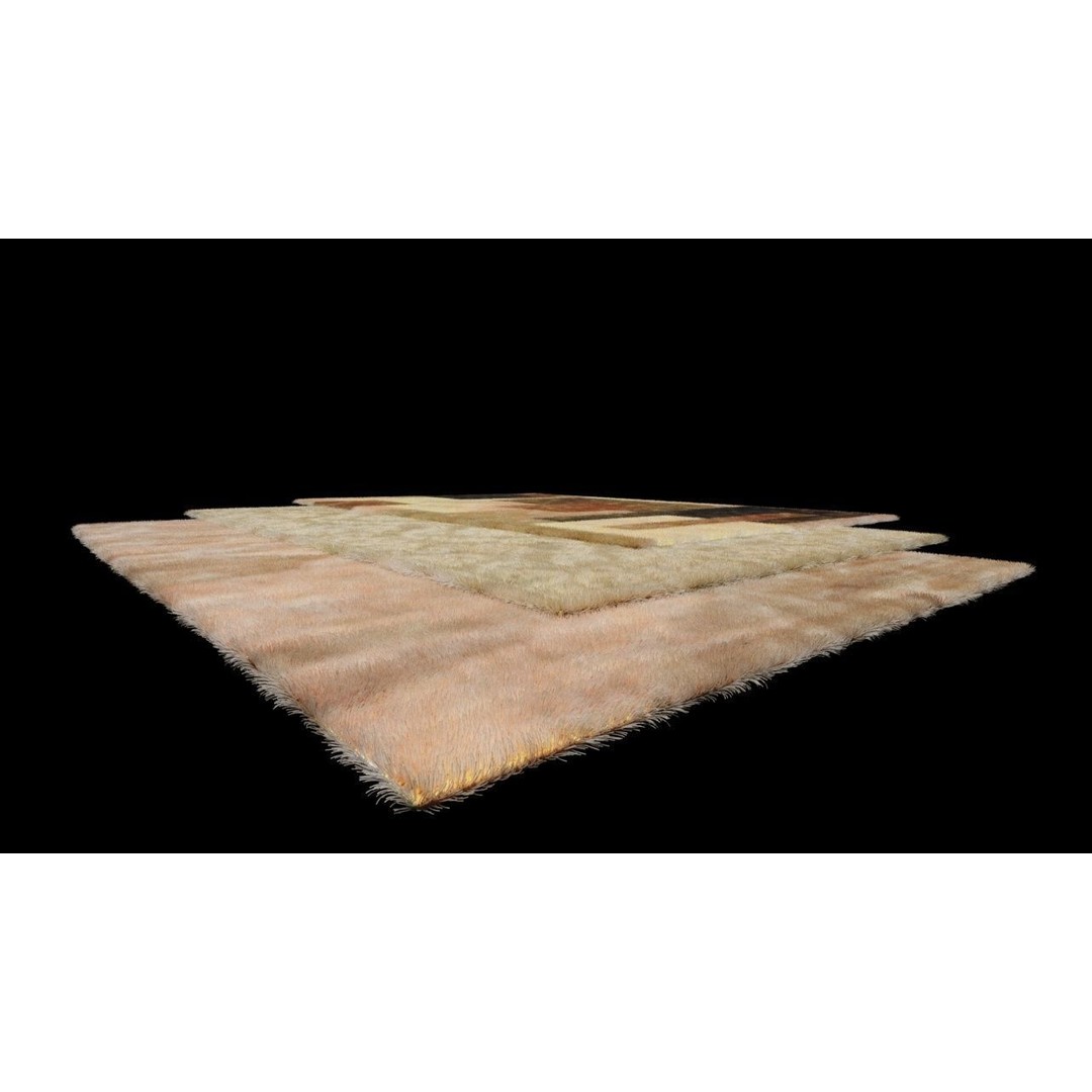 Carpet 3D Model – Low Poly Interior Asset, FBX, OBJ, Archviz - View 7
