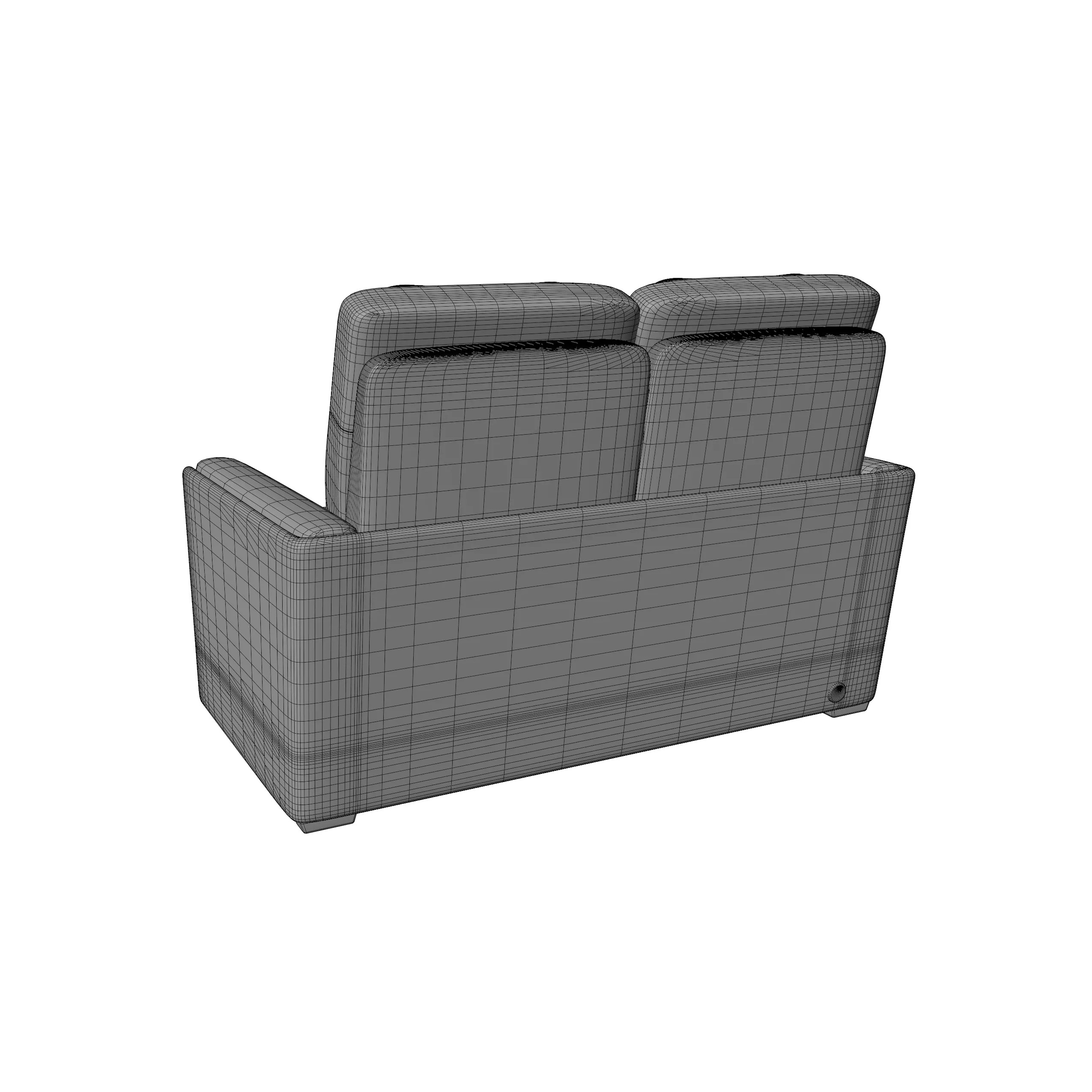 Modern Recliner Sofa - Game-Ready 3D Model - View 7