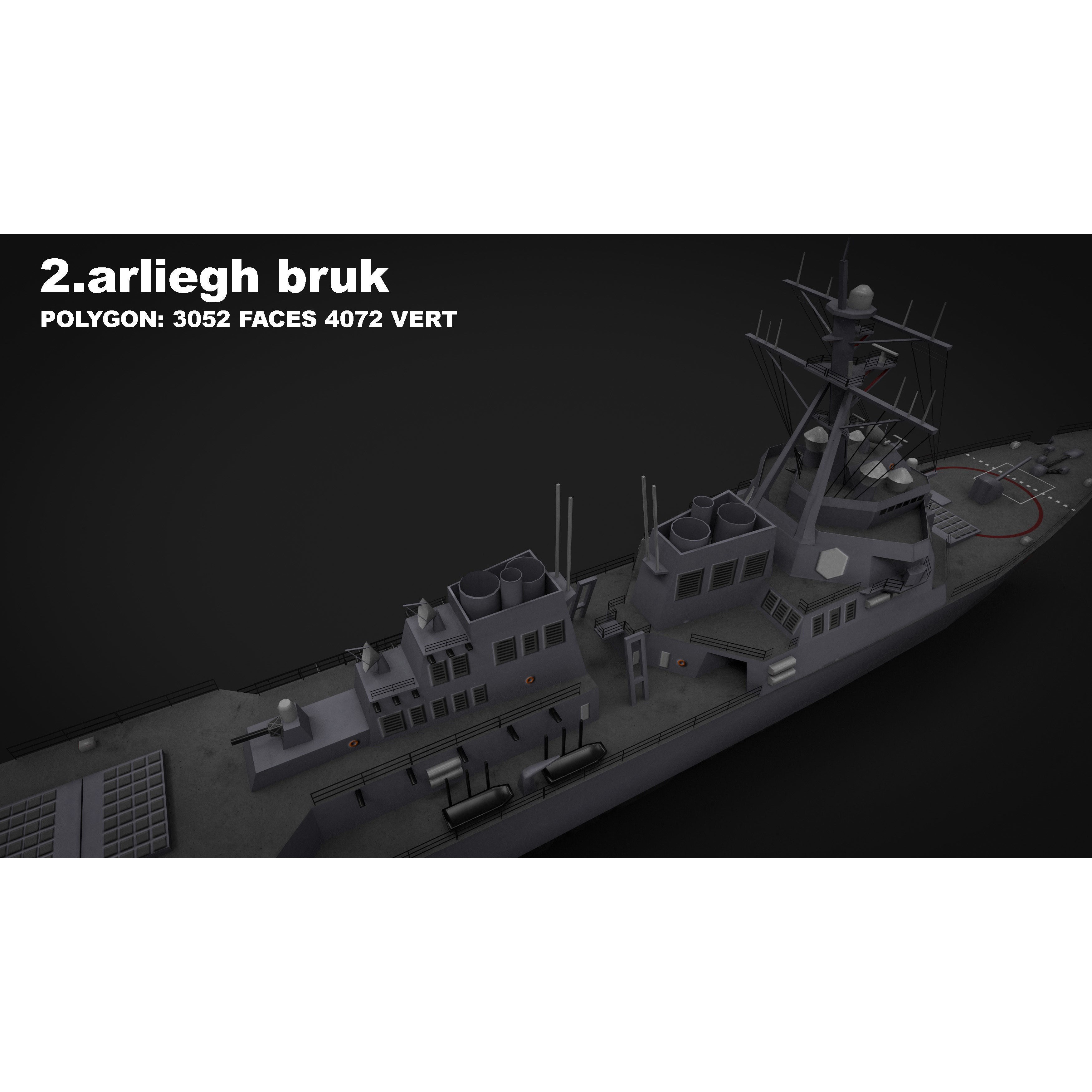 15 in 1 Navy Watercraft - Low-Poly Game-Ready 3D Model - View 10