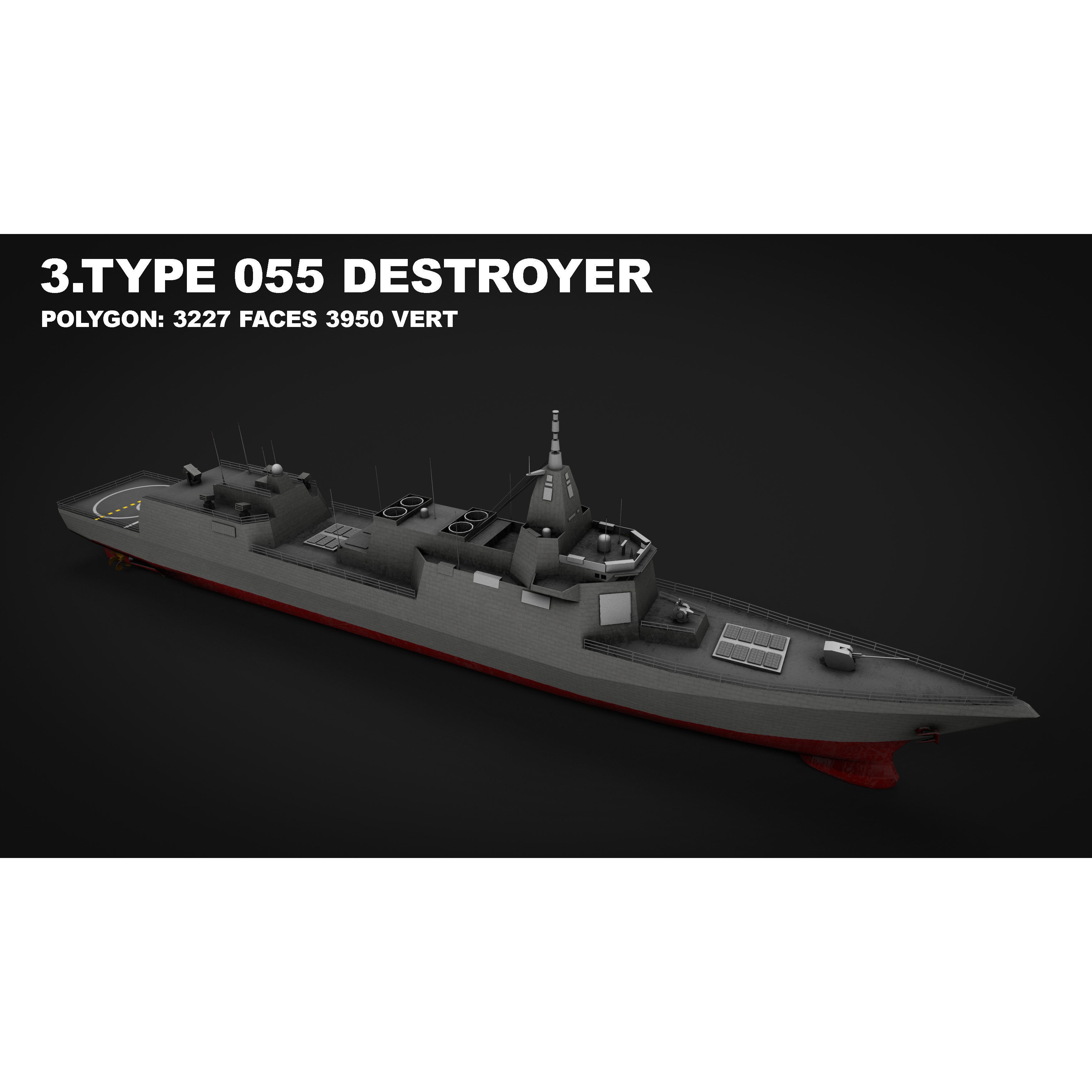 15 in 1 Navy Watercraft - Low-Poly Game-Ready 3D Model - View 13