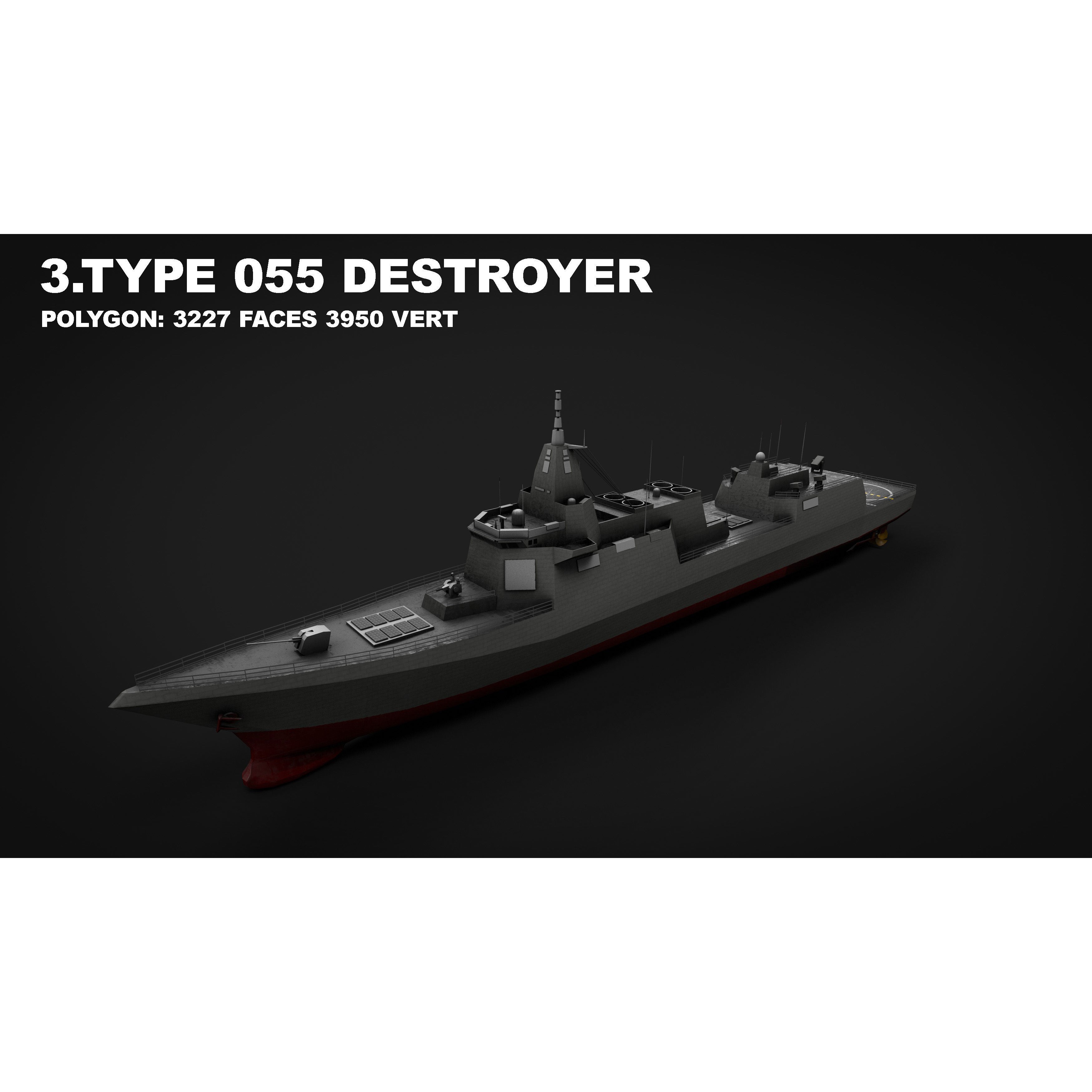 15 in 1 Navy Watercraft - Low-Poly Game-Ready 3D Model - View 15