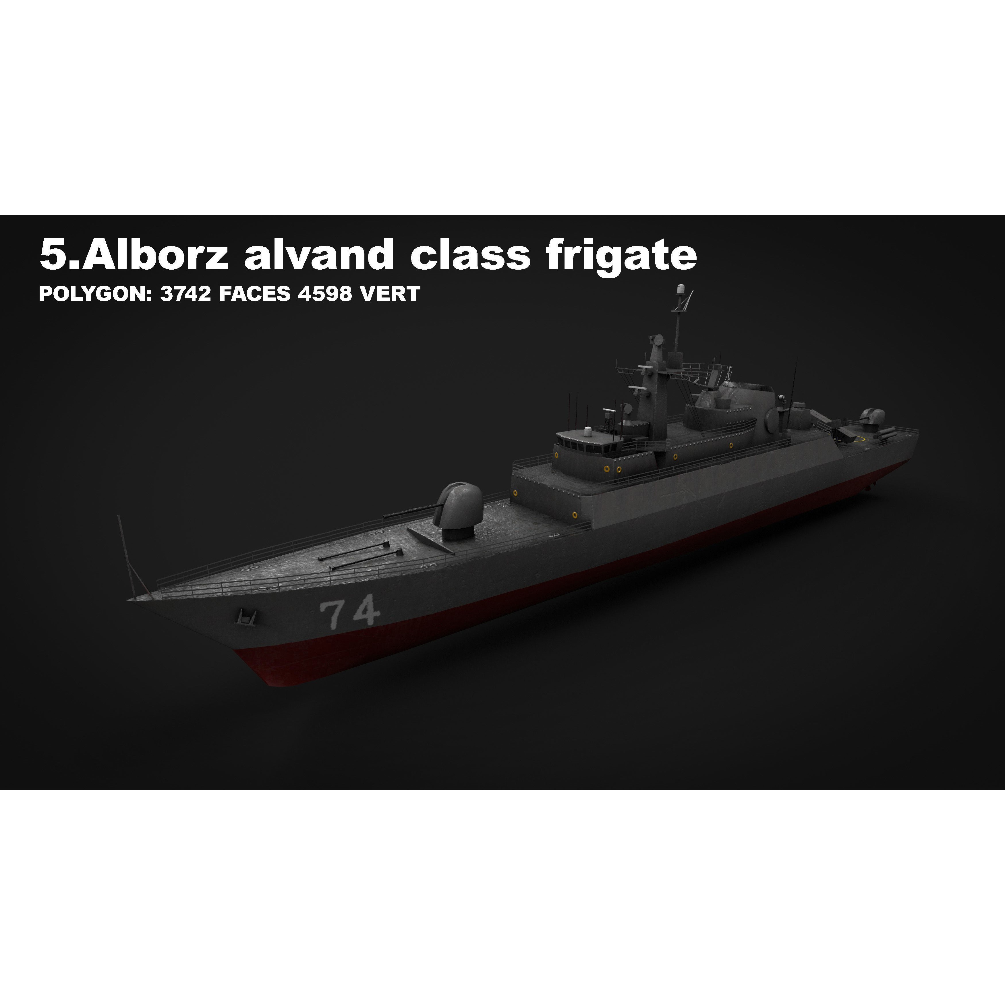 15 in 1 Navy Watercraft - Low-Poly Game-Ready 3D Model - View 20