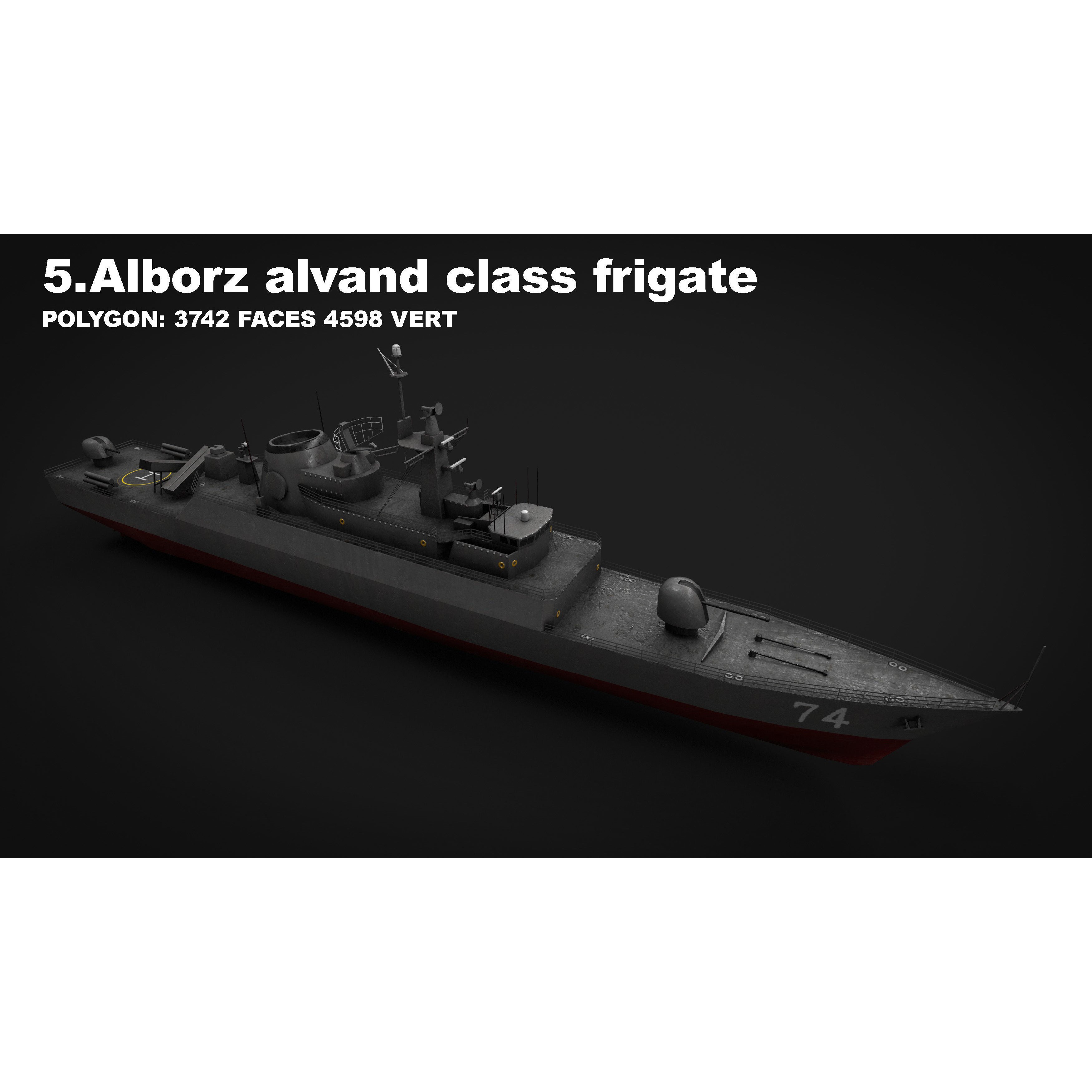 15 in 1 Navy Watercraft - Low-Poly Game-Ready 3D Model - View 21