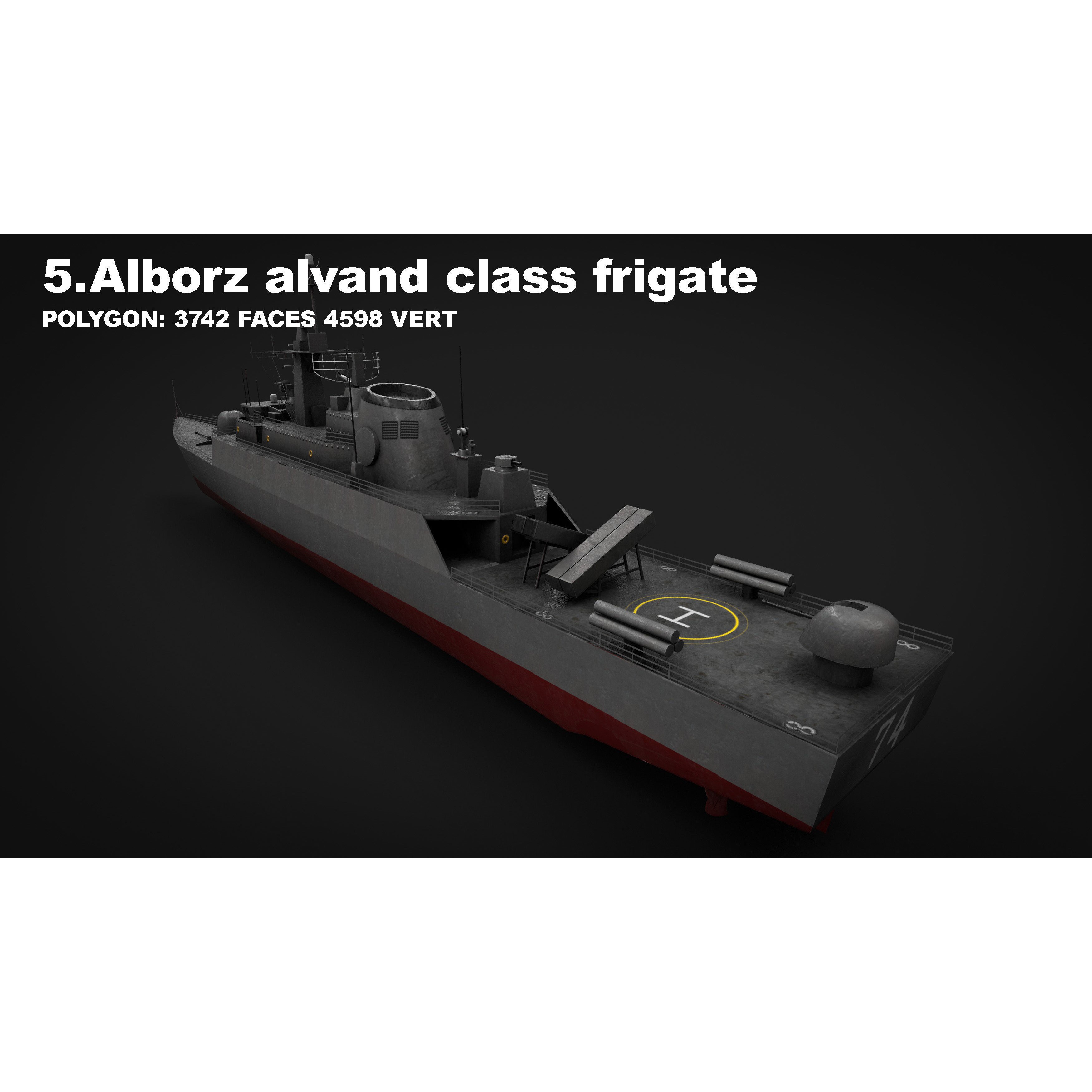 15 in 1 Navy Watercraft - Low-Poly Game-Ready 3D Model - View 22