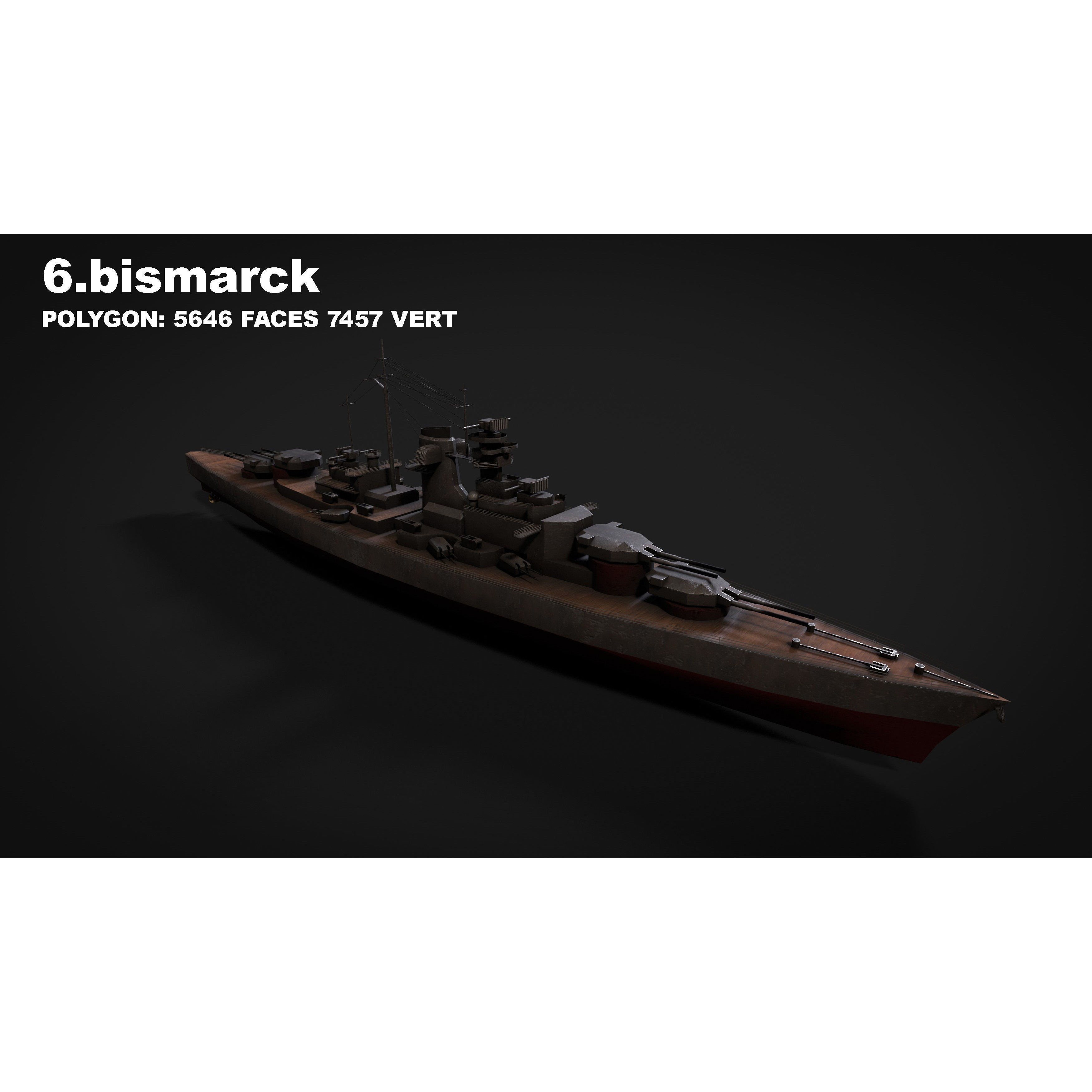 15 in 1 Navy Watercraft - Low-Poly Game-Ready 3D Model - View 24