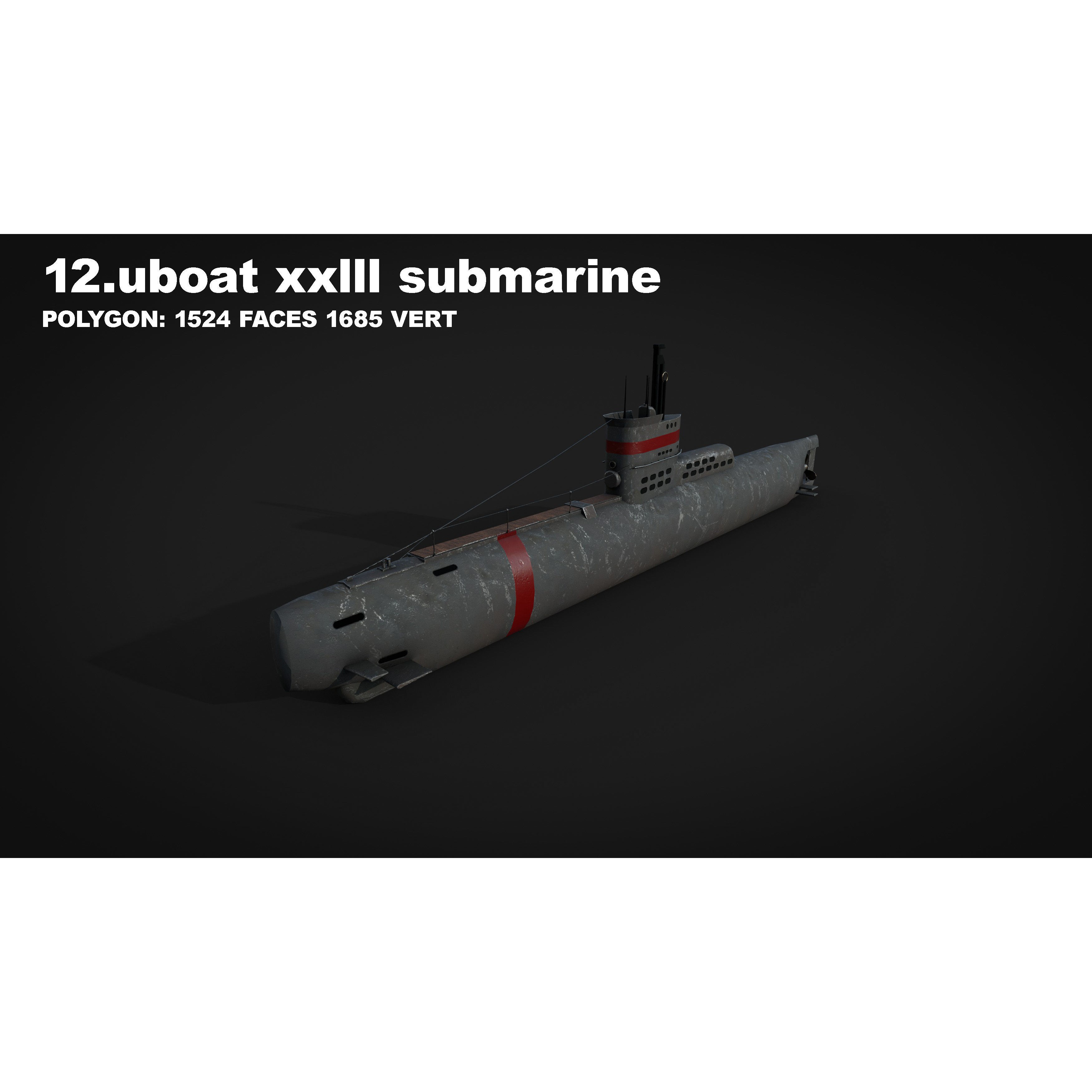 15 in 1 Navy Watercraft - Low-Poly Game-Ready 3D Model - View 44