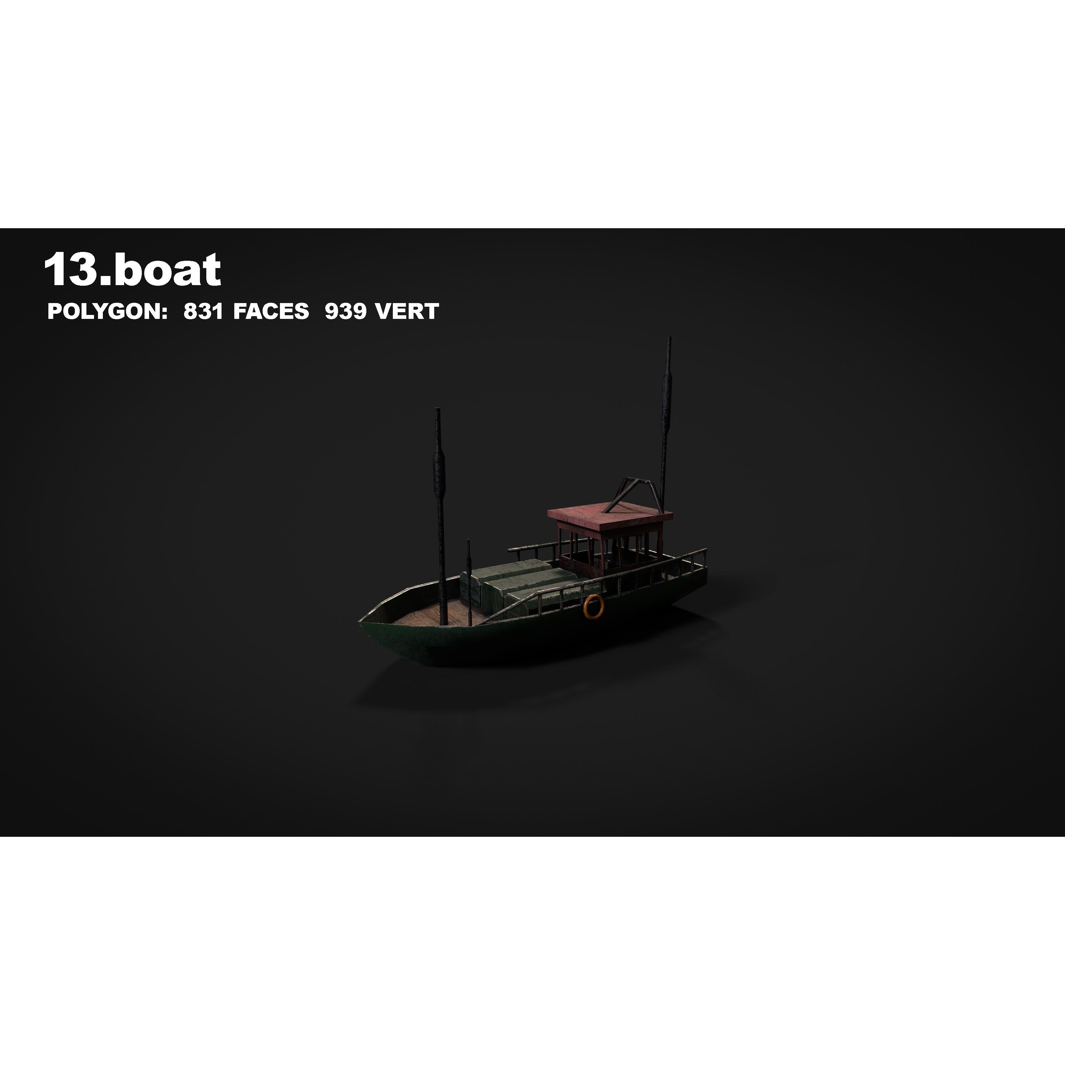 15 in 1 Navy Watercraft - Low-Poly Game-Ready 3D Model - View 47