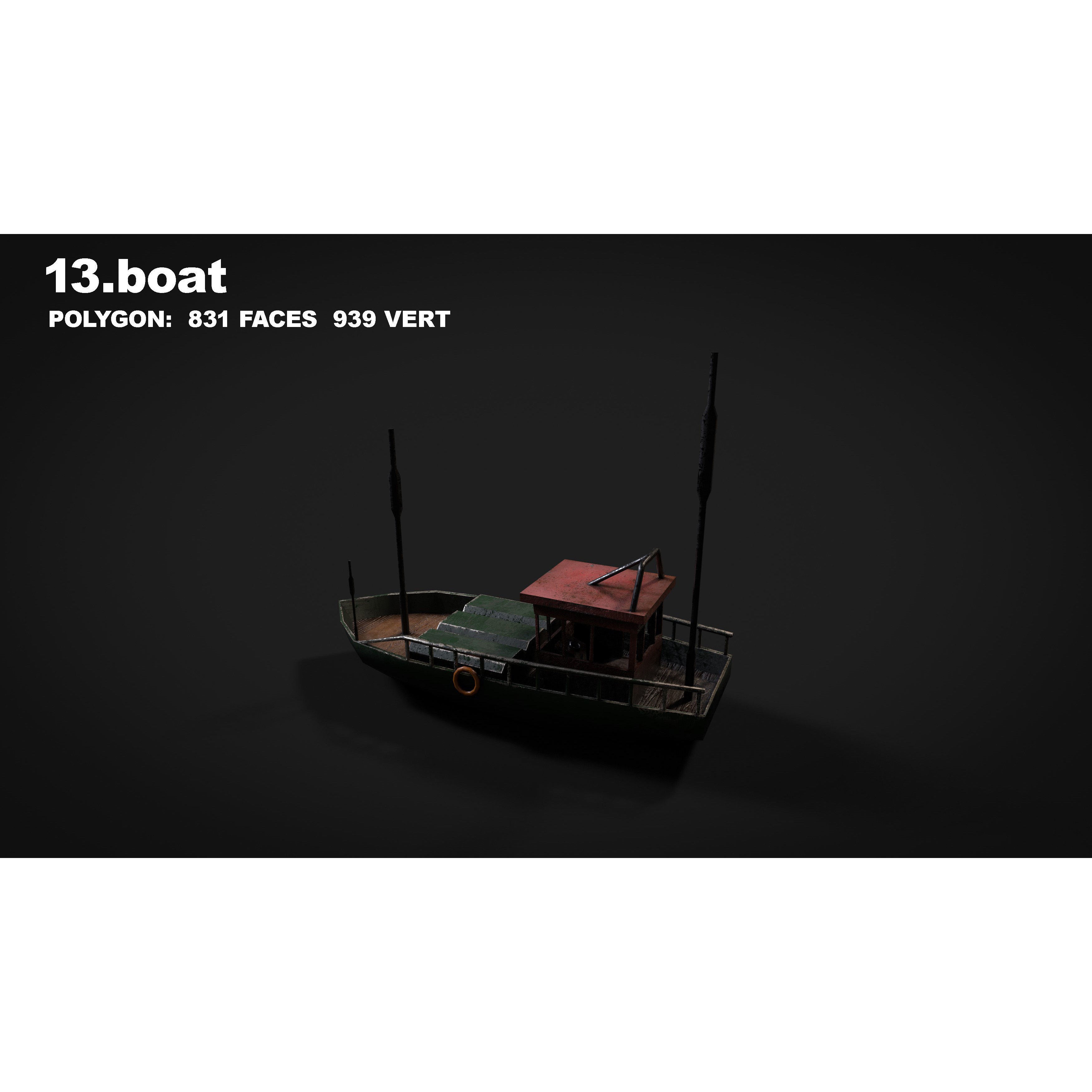 15 in 1 Navy Watercraft - Low-Poly Game-Ready 3D Model - View 48