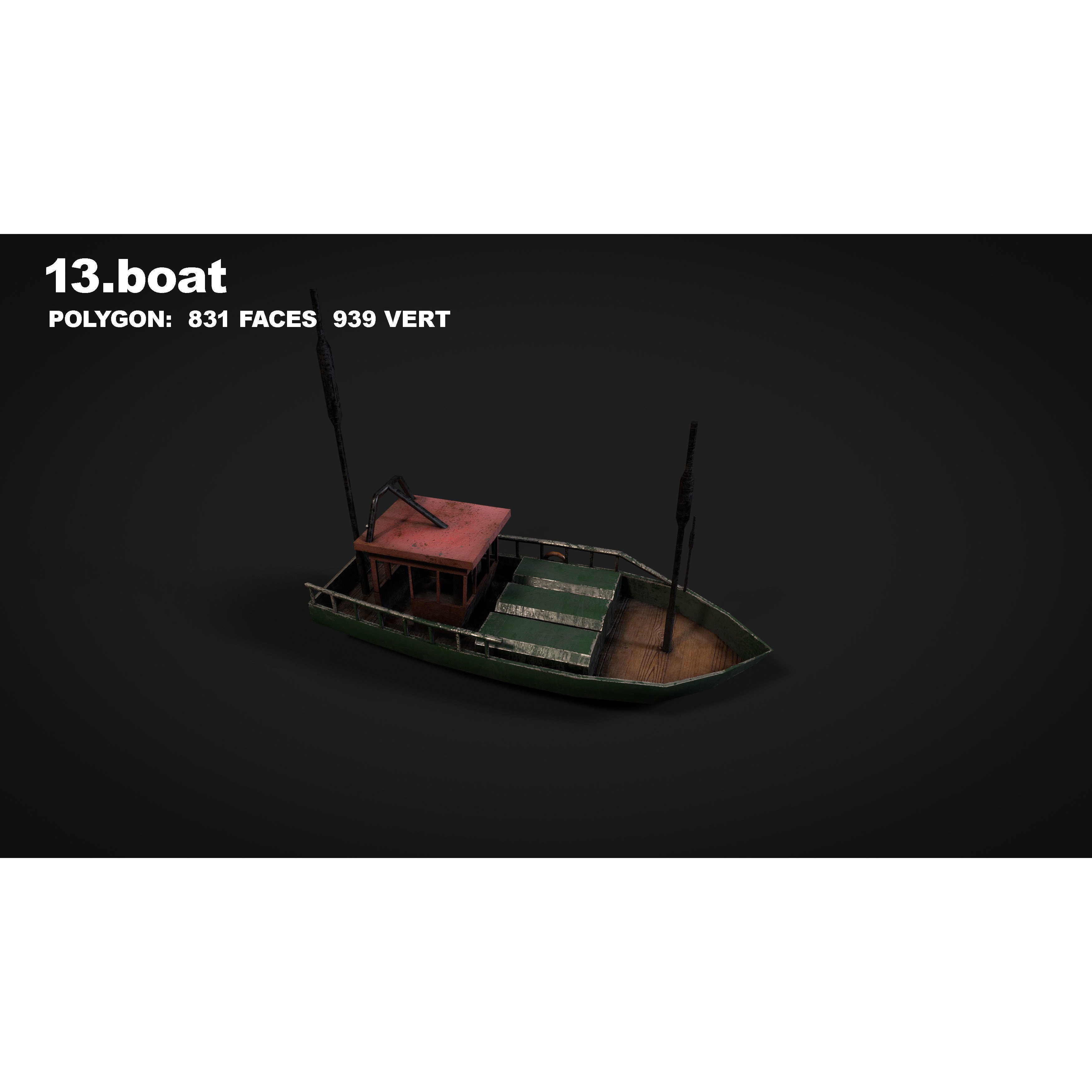 15 in 1 Navy Watercraft - Low-Poly Game-Ready 3D Model - View 50