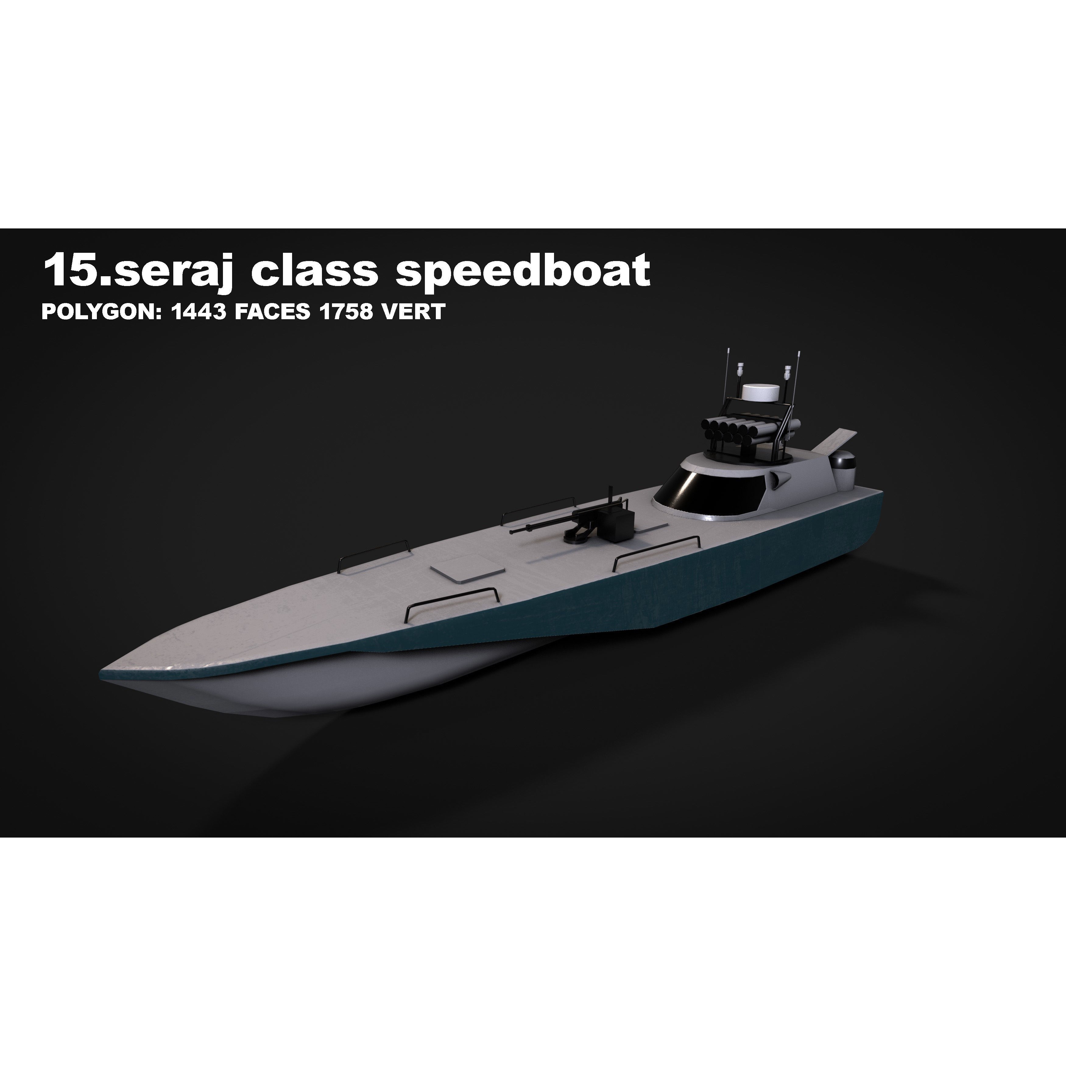 15 in 1 Navy Watercraft - Low-Poly Game-Ready 3D Model - View 56