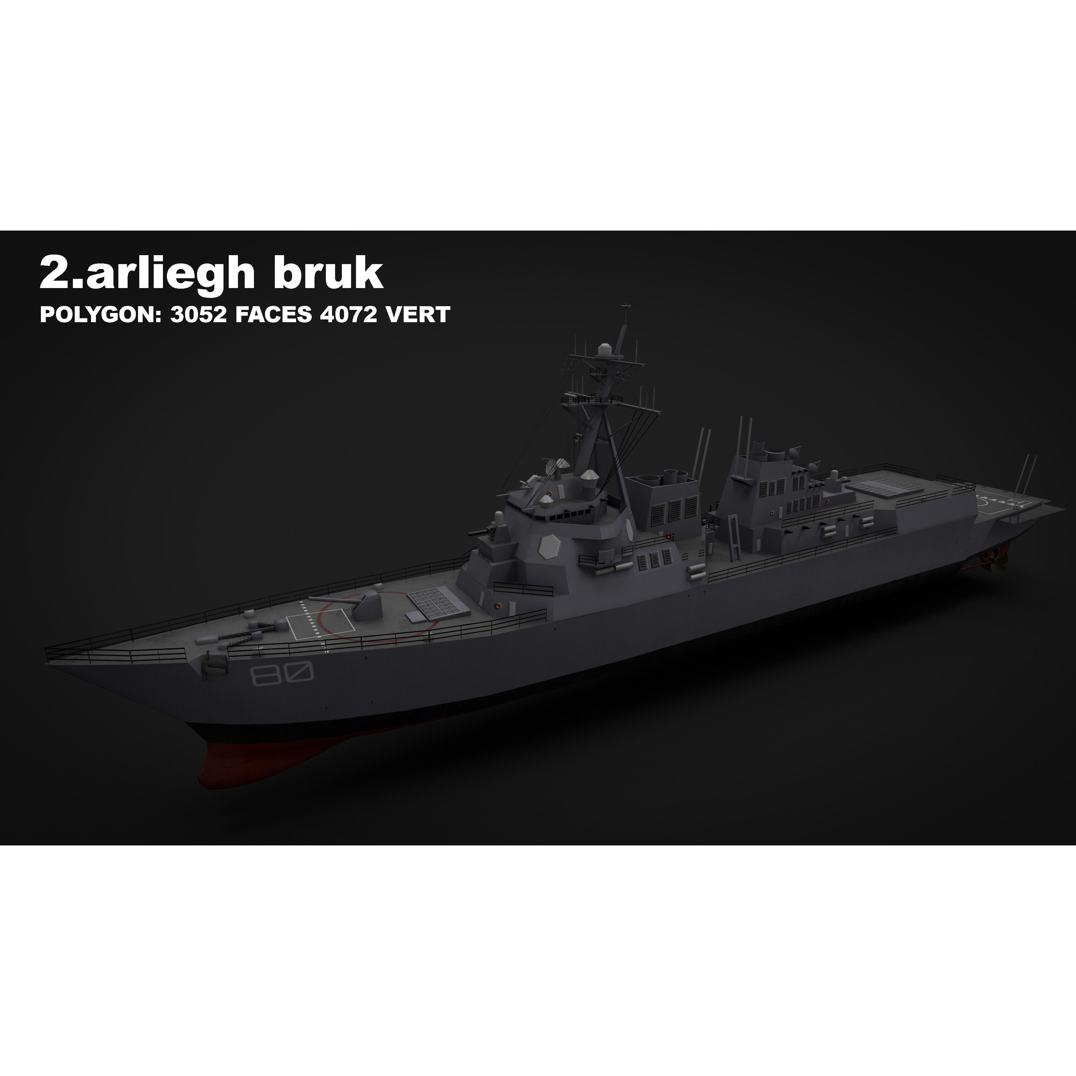 15 in 1 Navy Watercraft - Low-Poly Game-Ready 3D Model - View 7