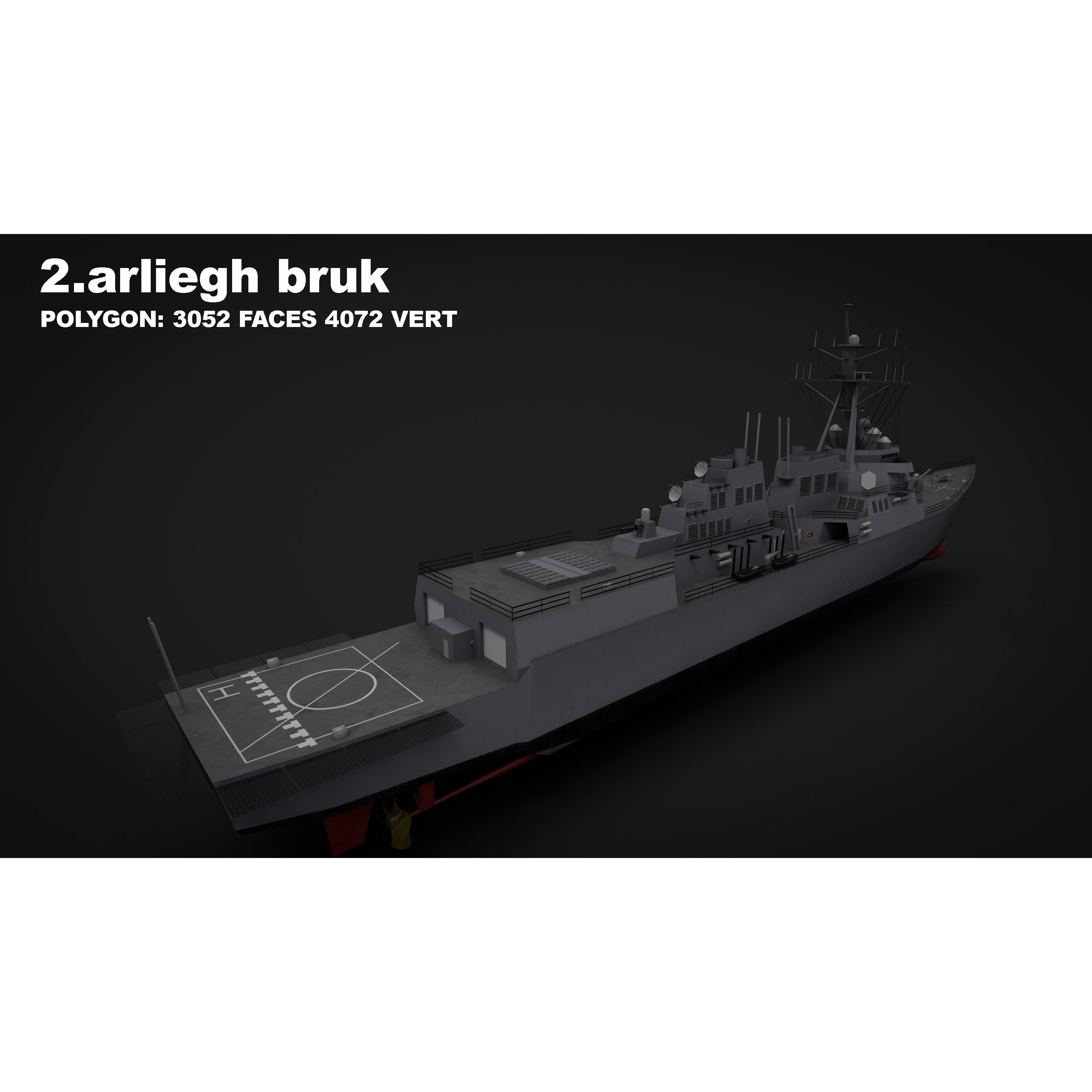 15 in 1 Navy Watercraft - Low-Poly Game-Ready 3D Model - View 9