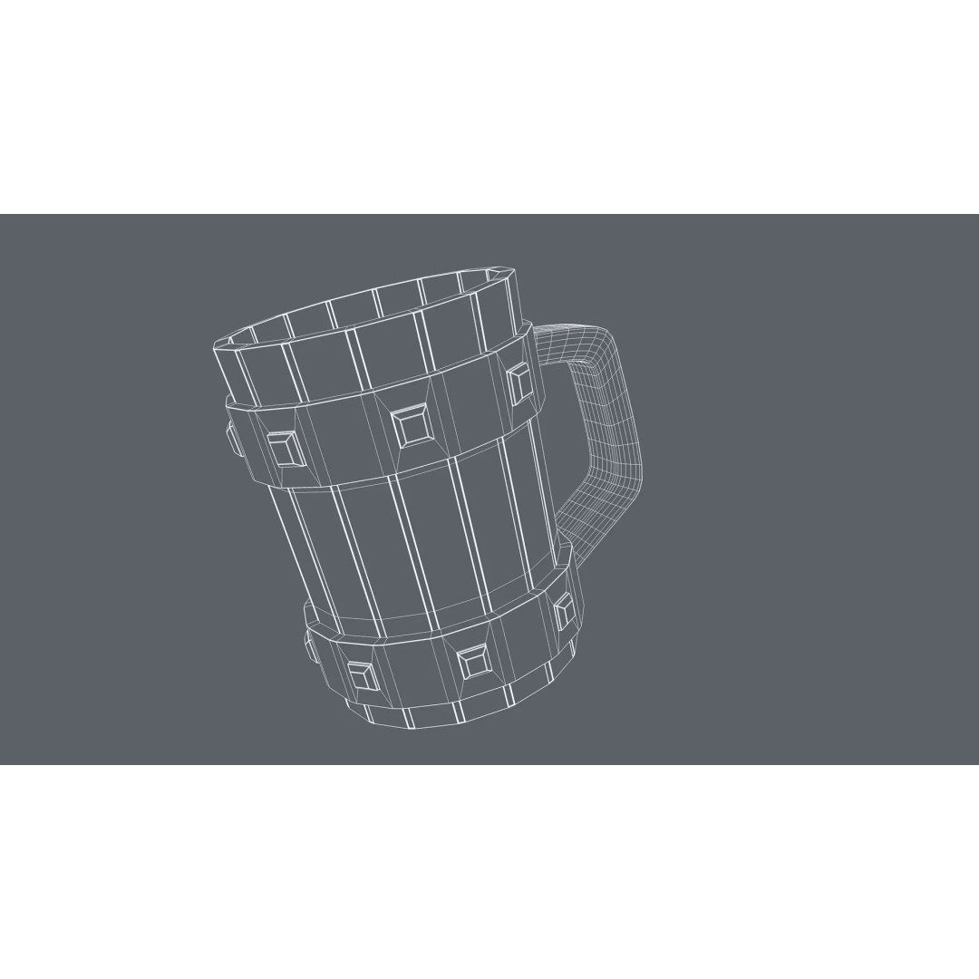 Beer Mug 3D Model – Realistic Kitchenware Asset, FBX, OBJ