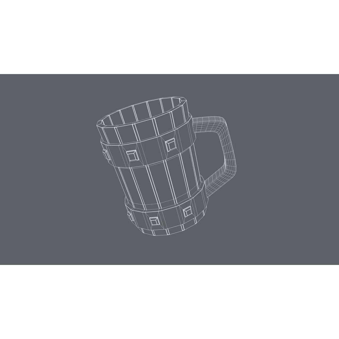 Beer Mug 3D Model – Realistic Kitchenware Asset, FBX, OBJ - View 10