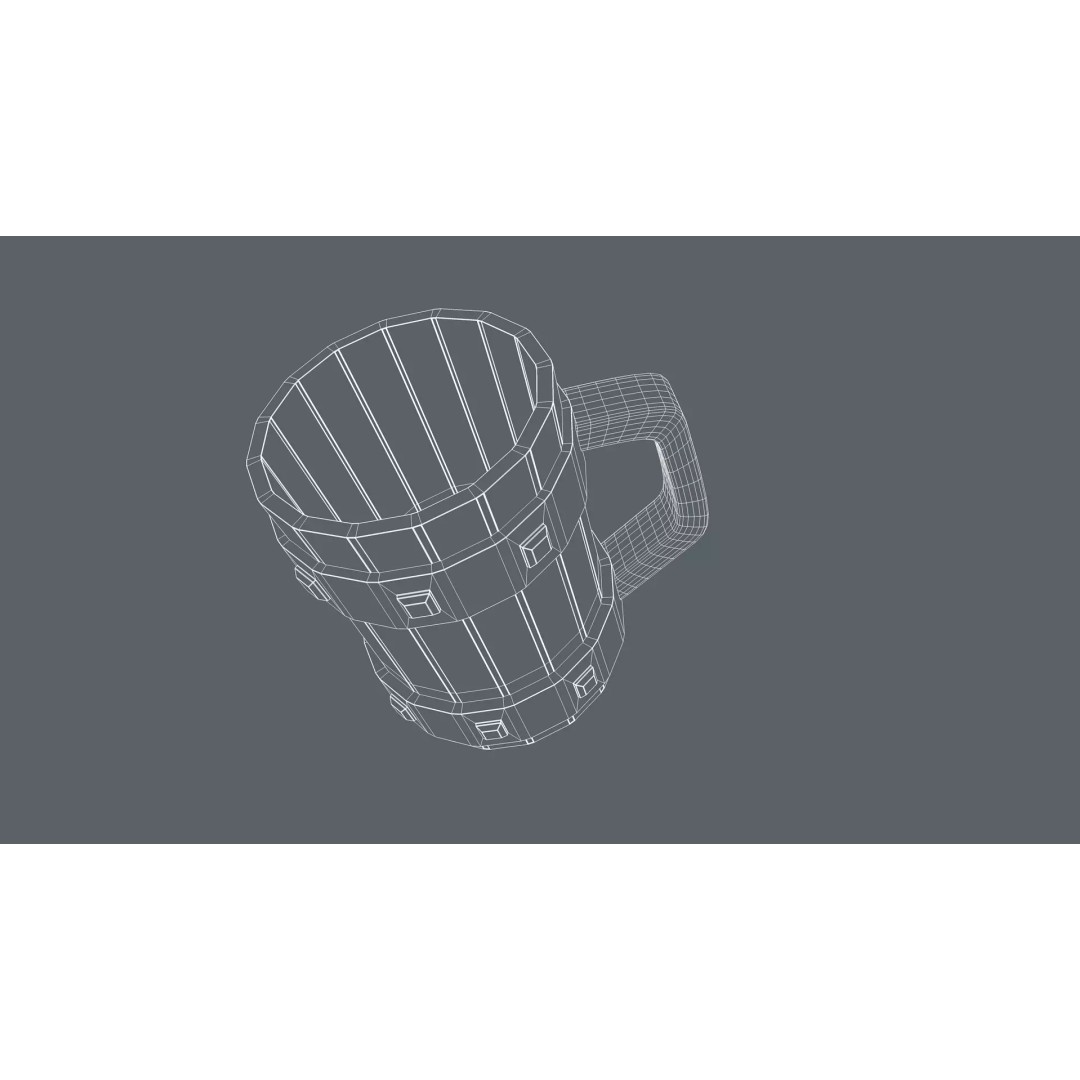 Beer Mug 3D Model – Realistic Kitchenware Asset, FBX, OBJ - View 11