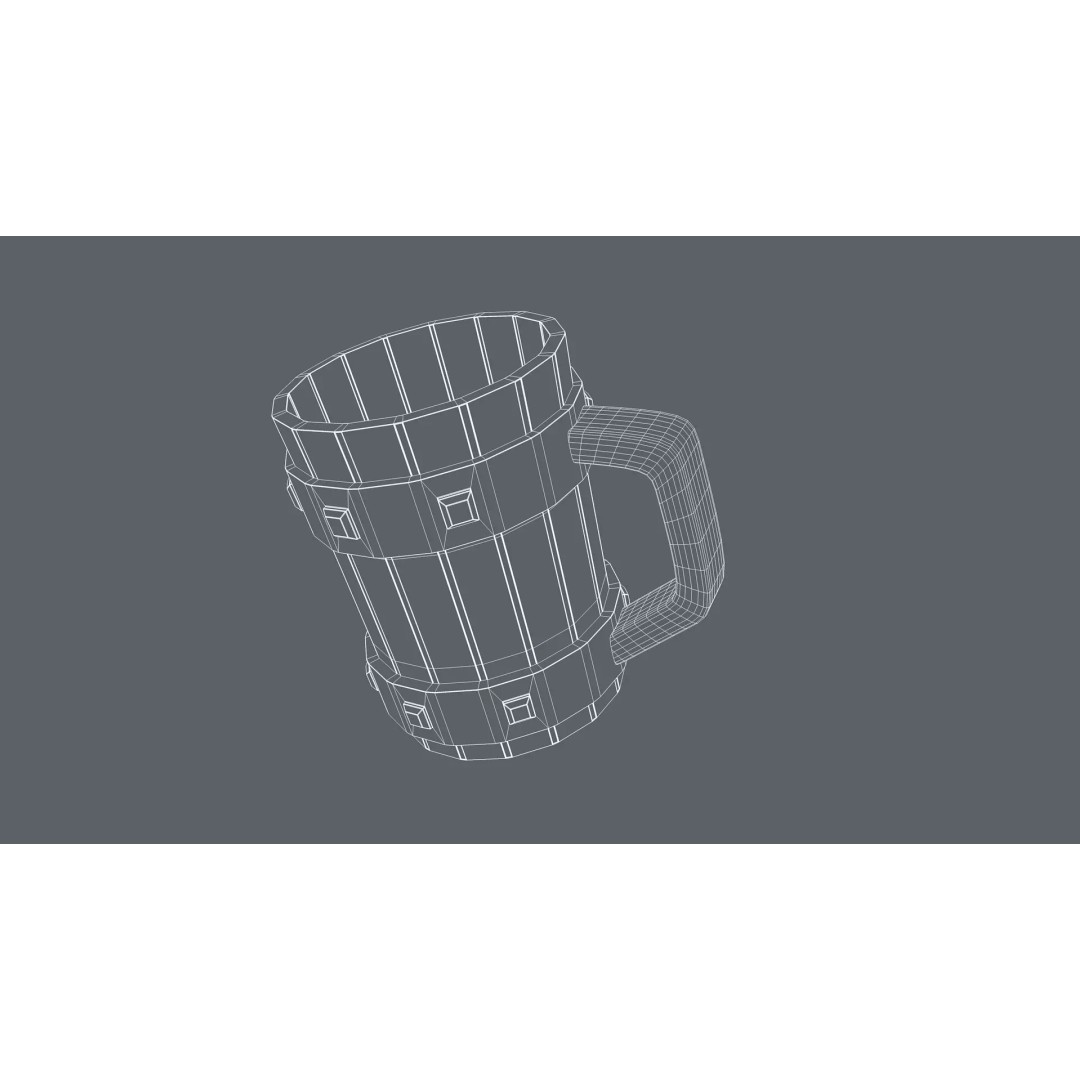 Beer Mug 3D Model – Realistic Kitchenware Asset, FBX, OBJ - View 12
