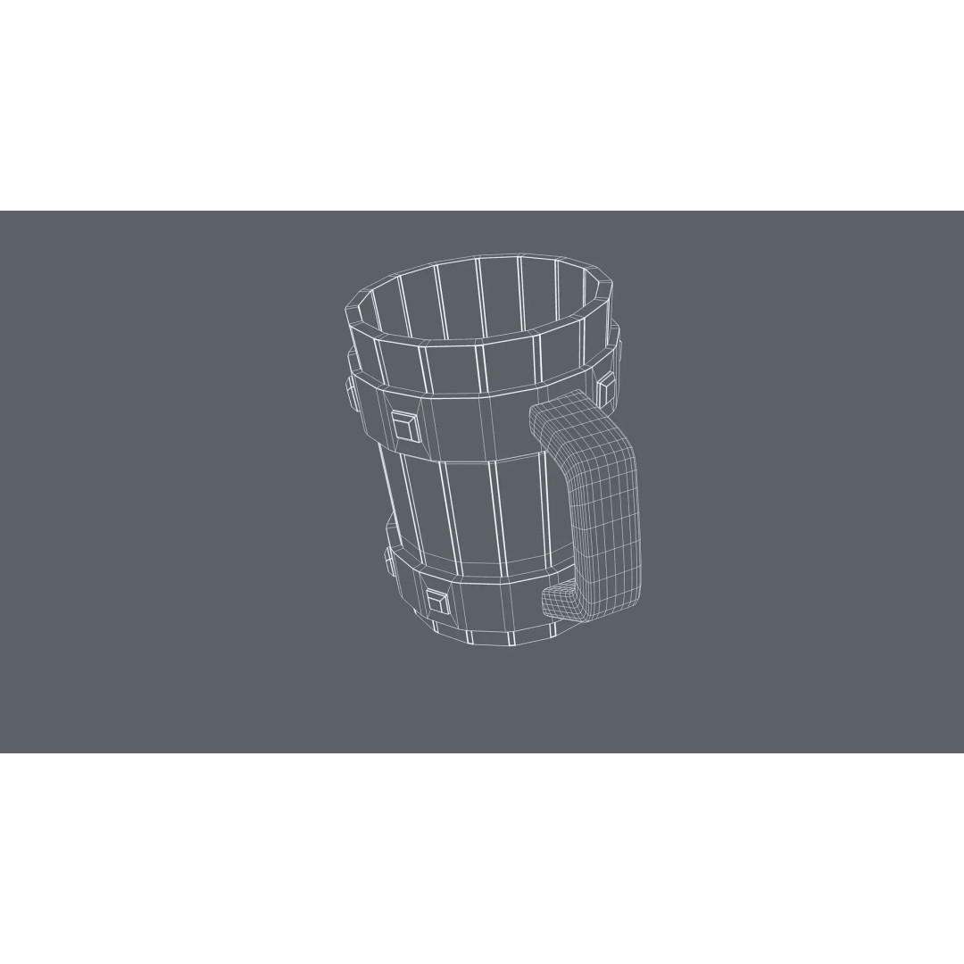 Beer Mug 3D Model – Realistic Kitchenware Asset, FBX, OBJ - View 13