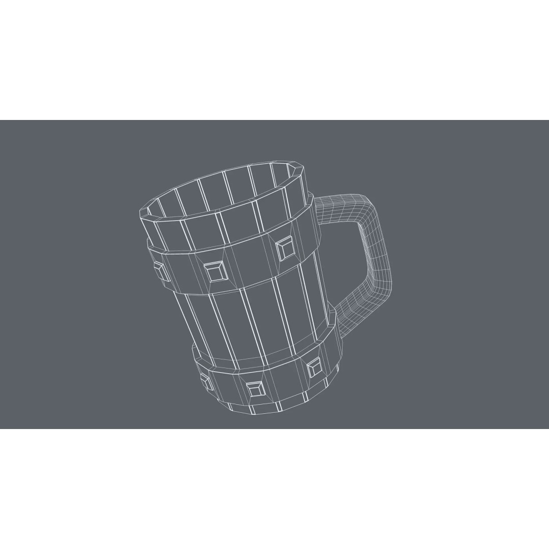 Beer Mug 3D Model – Realistic Kitchenware Asset, FBX, OBJ - View 15