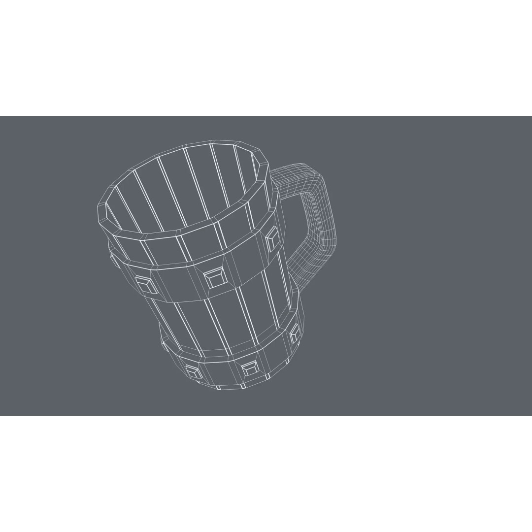 Beer Mug 3D Model – Realistic Kitchenware Asset, FBX, OBJ - View 16