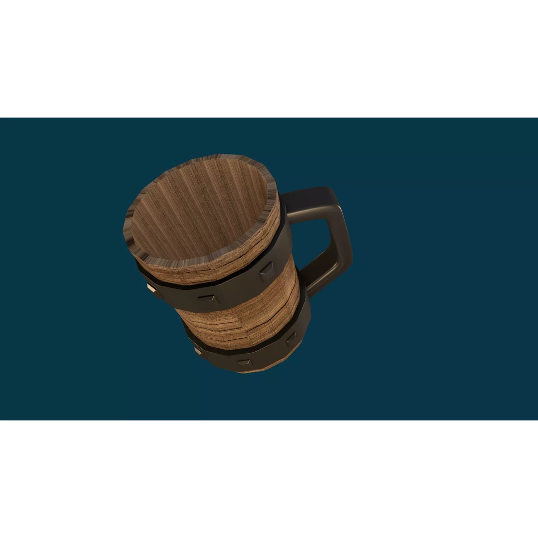 Beer Mug 3D Model – Realistic Kitchenware Asset, FBX, OBJ - View 3