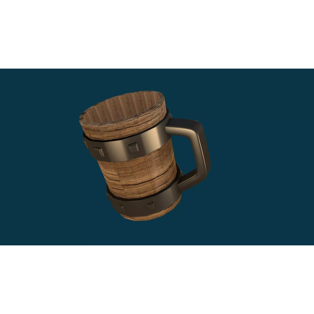 Beer Mug 3D Model – Realistic Kitchenware Asset, FBX, OBJ - View 4