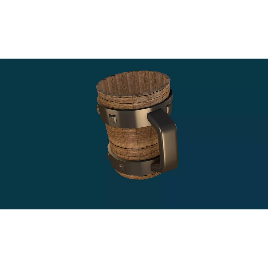 Beer Mug 3D Model – Realistic Kitchenware Asset, FBX, OBJ - View 5